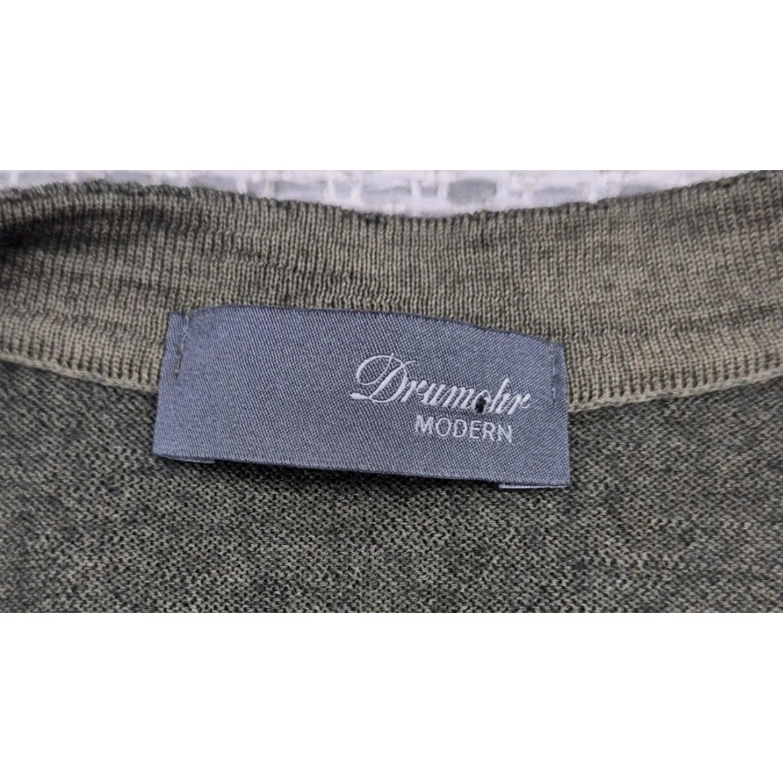 Drumohr Drumohr Cardigan Sweater Mens Large Green 100% Merino Wool V Neck Made Italy Size US L / EU 52-54 / 3 - 6 Thumbnail