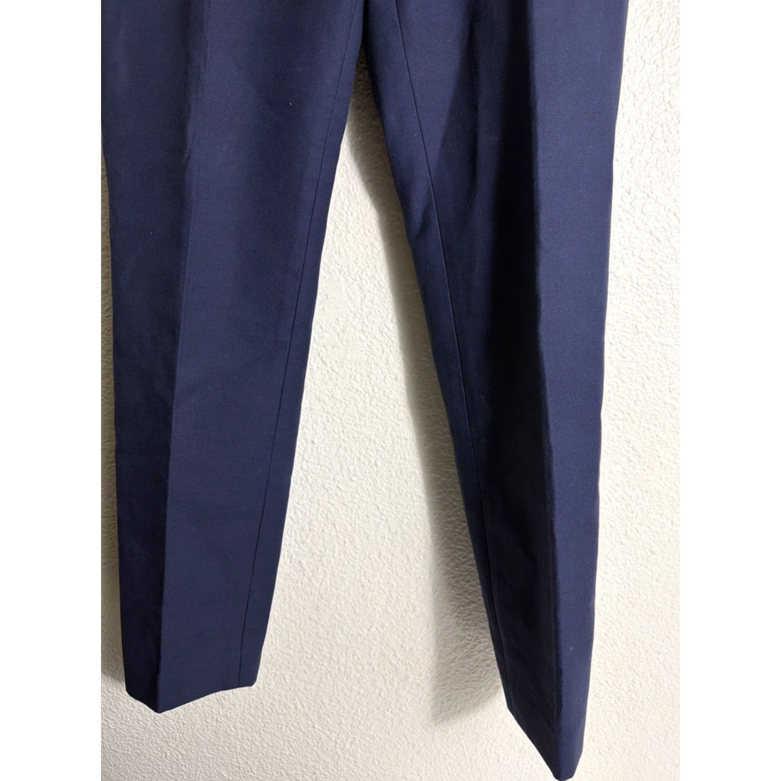 Vintage VINTAGE Kate Spade New York Women's Dress Pants Navy Blue Cotton Pleated Size 0 28x28 Flaws Belt Loop Missing Fastener Parts Womens Size 25" / US 0 / IT 36 - 2 Thumbnail