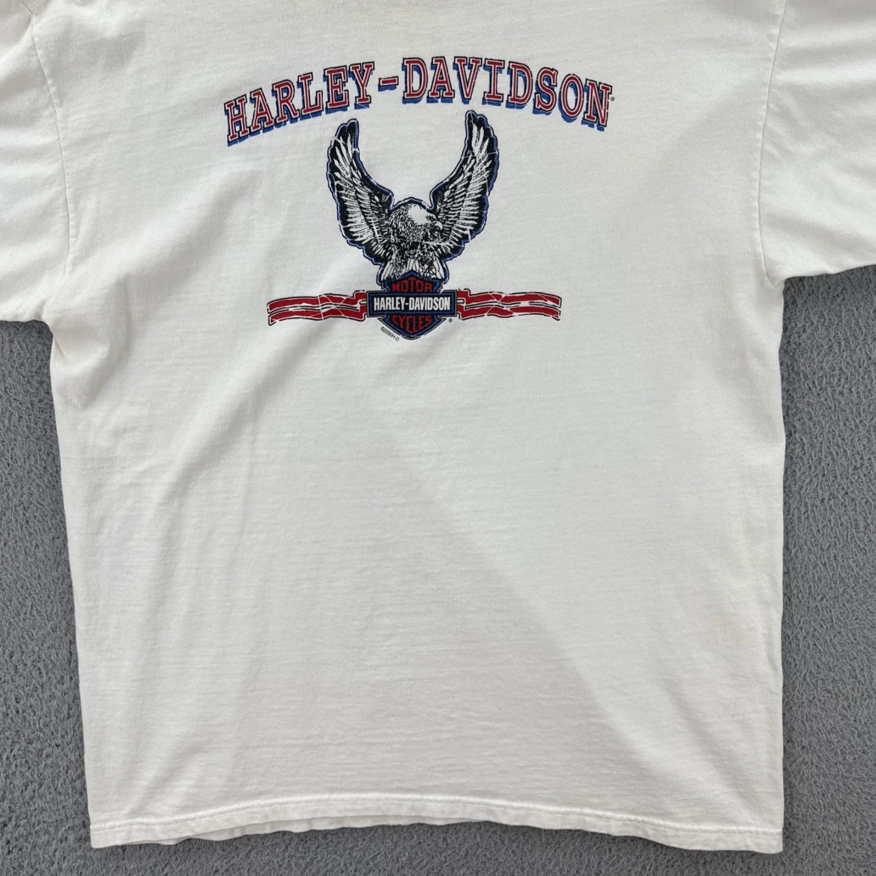Harley Davidson VINTAGE Harley-Davidson Motorcycles Mens XL White T Shirt Chandler Arizona Y2K Size US XL / EU 56 / 4 - 4 Thumbnail