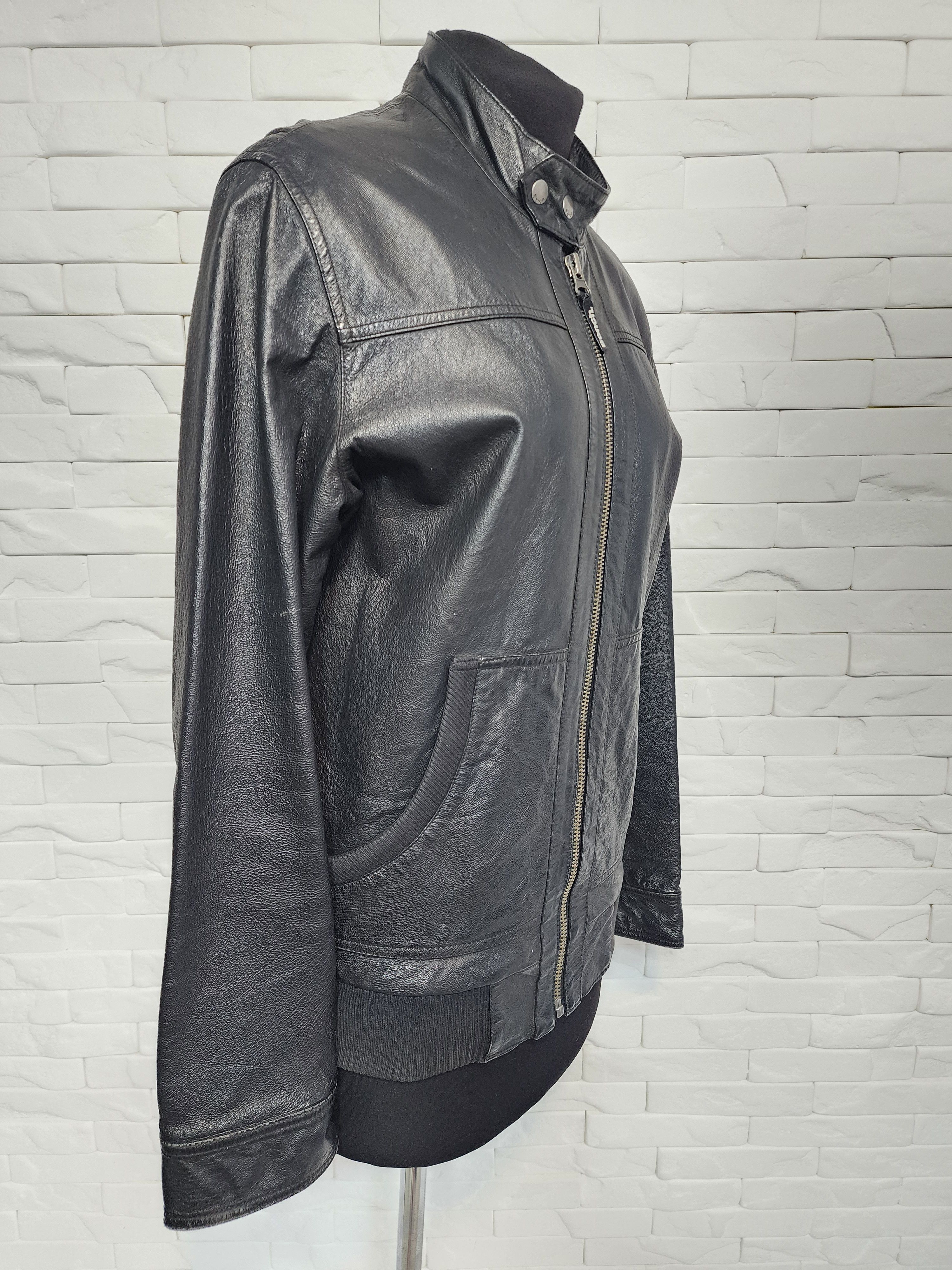 Bench Men's black leather jacket. Size US M / EU 48-50 / 2 - 3 Thumbnail