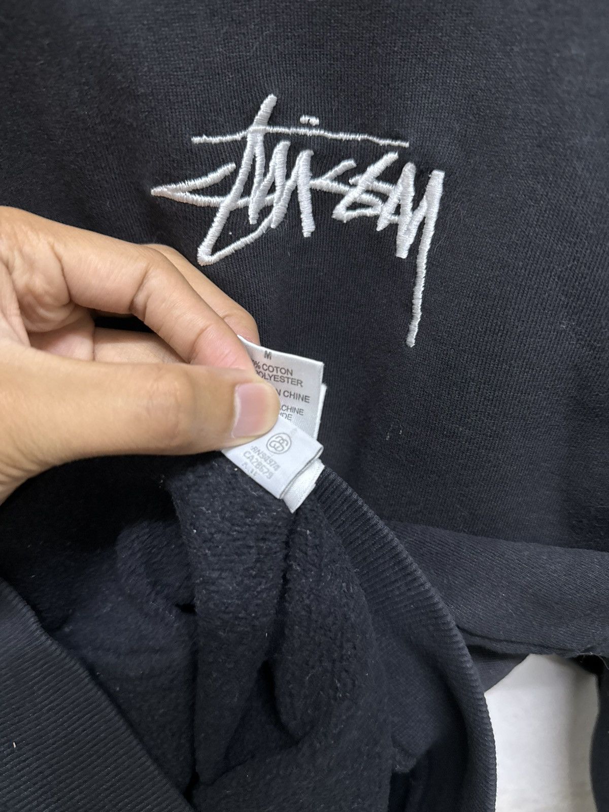 Stussy 2000s Distressed Stussy Signature Sun Faded Hoodie Size US M / EU 48-50 / 2 - 10 Thumbnail