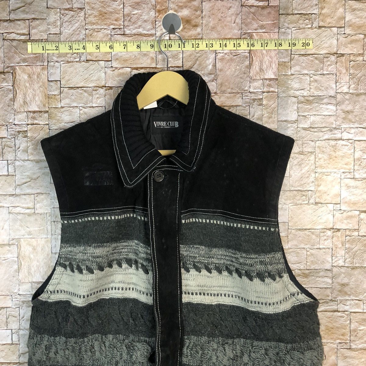 Japanese Brand Vivve Club Black Vest #A514 Size US M / EU 48-50 / 2 - 5 Thumbnail