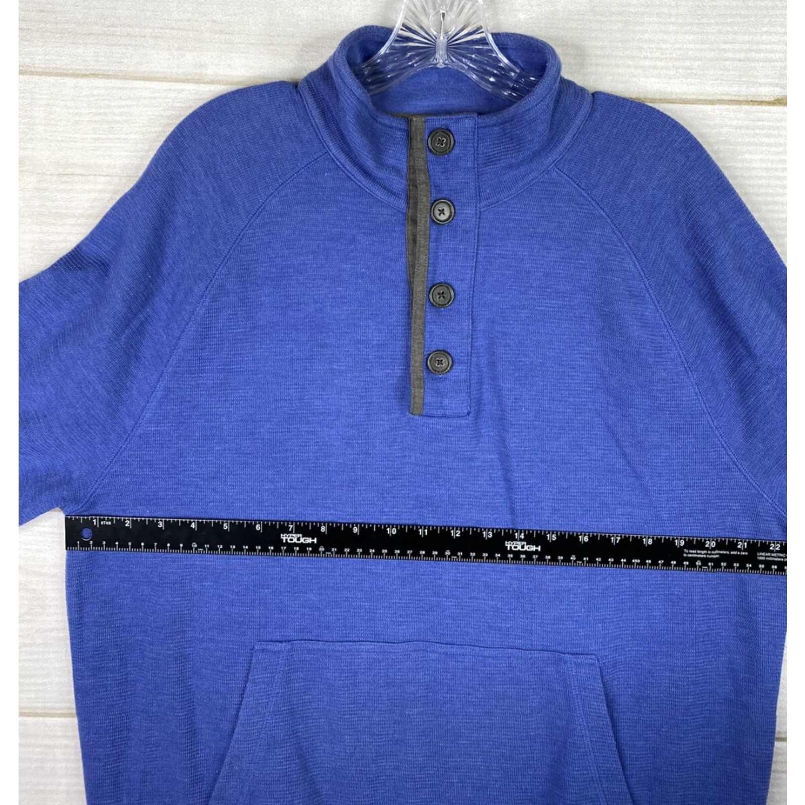 Banana Republic Banana Republic Sweater Mens XL Blue Long Sleeve Pullover Mock Neck Button Pockets Logo Knit Knitwear Casual Size US XL / EU 56 / 4 - 7 Thumbnail