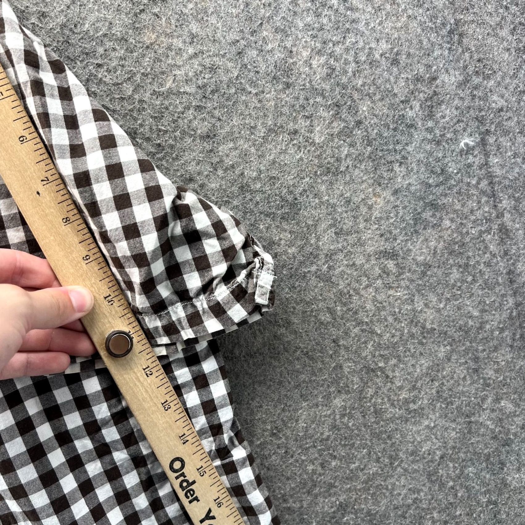 Vintage LRG Shirt Mens XL Brown White Gingham Checkered Button-Down Cotton Patch Casual Size US XL / EU 56 / 4 - 5 Thumbnail