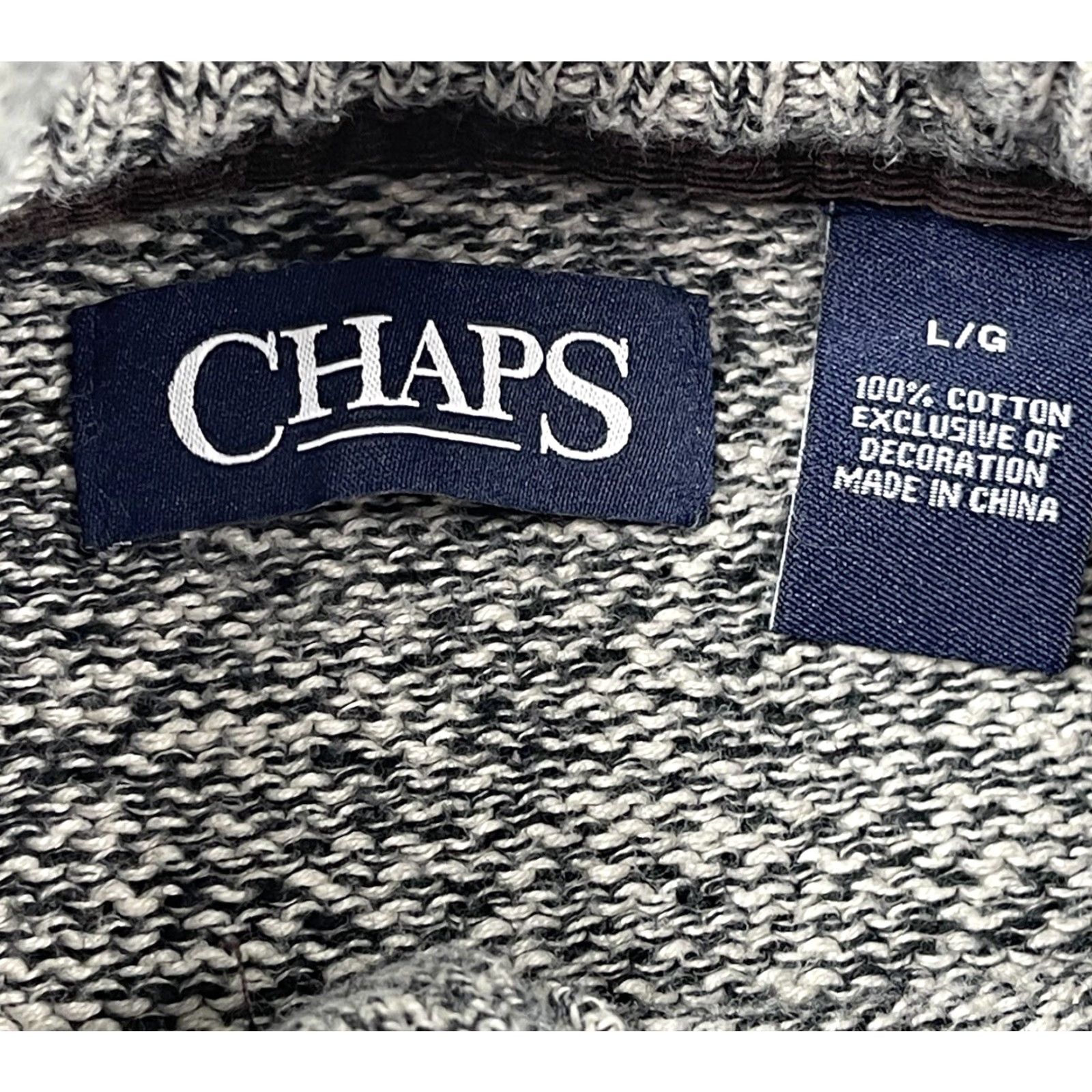 Chaps Chaps Men’s Knit Sweater Sz L Corduroy 1/4 Button Elbow Patches Crest Logo Y2K Size US L / EU 52-54 / 3 - 2 Thumbnail