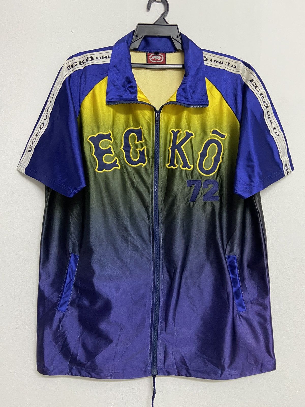 Ecko Unltd. ECKO UNLTD Jacket half Vintage 72 90s Hip hop Rap Jersey Size US L / EU 52-54 / 3 - 1 Thumbnail