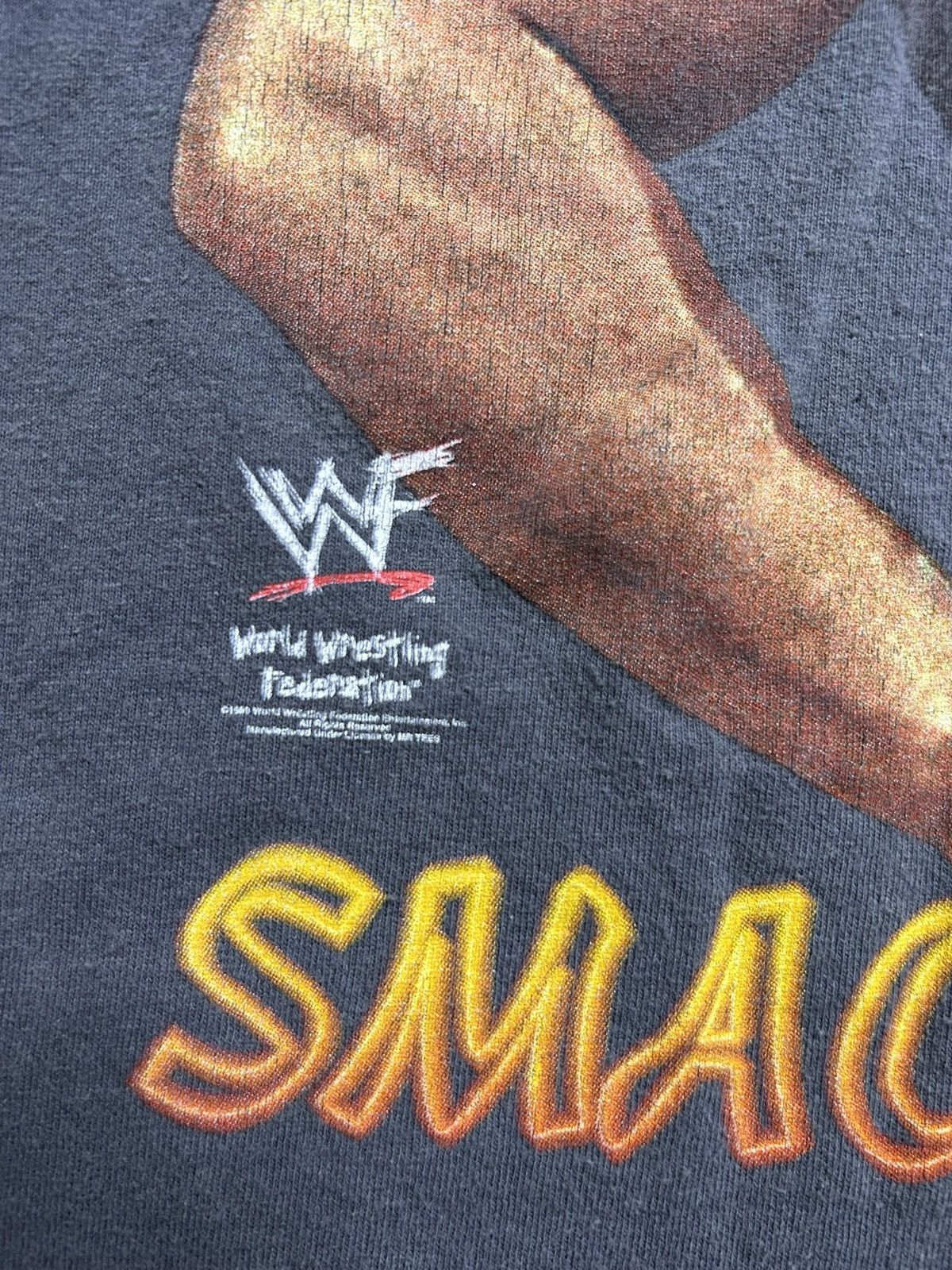 WWE Vintage 90s The Rock Layin the Smack Down WWE Wrestling Tee Size US XL / EU 56 / 4 - 4 Thumbnail