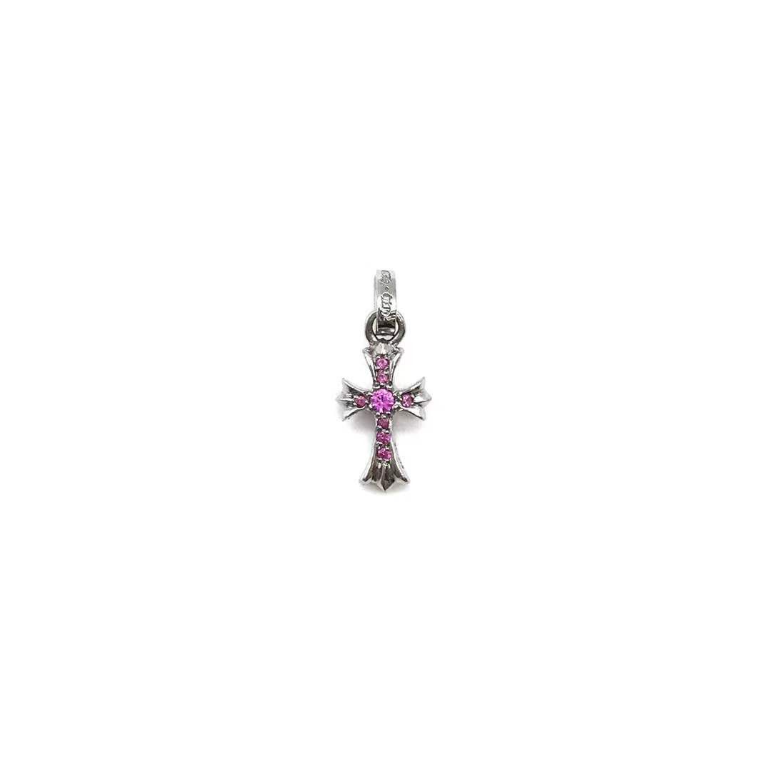 Chrome Hearts Chrome Hearts 18K White Gold Pink Babyfat Cross Pendant Size ONE SIZE - 1 Thumbnail