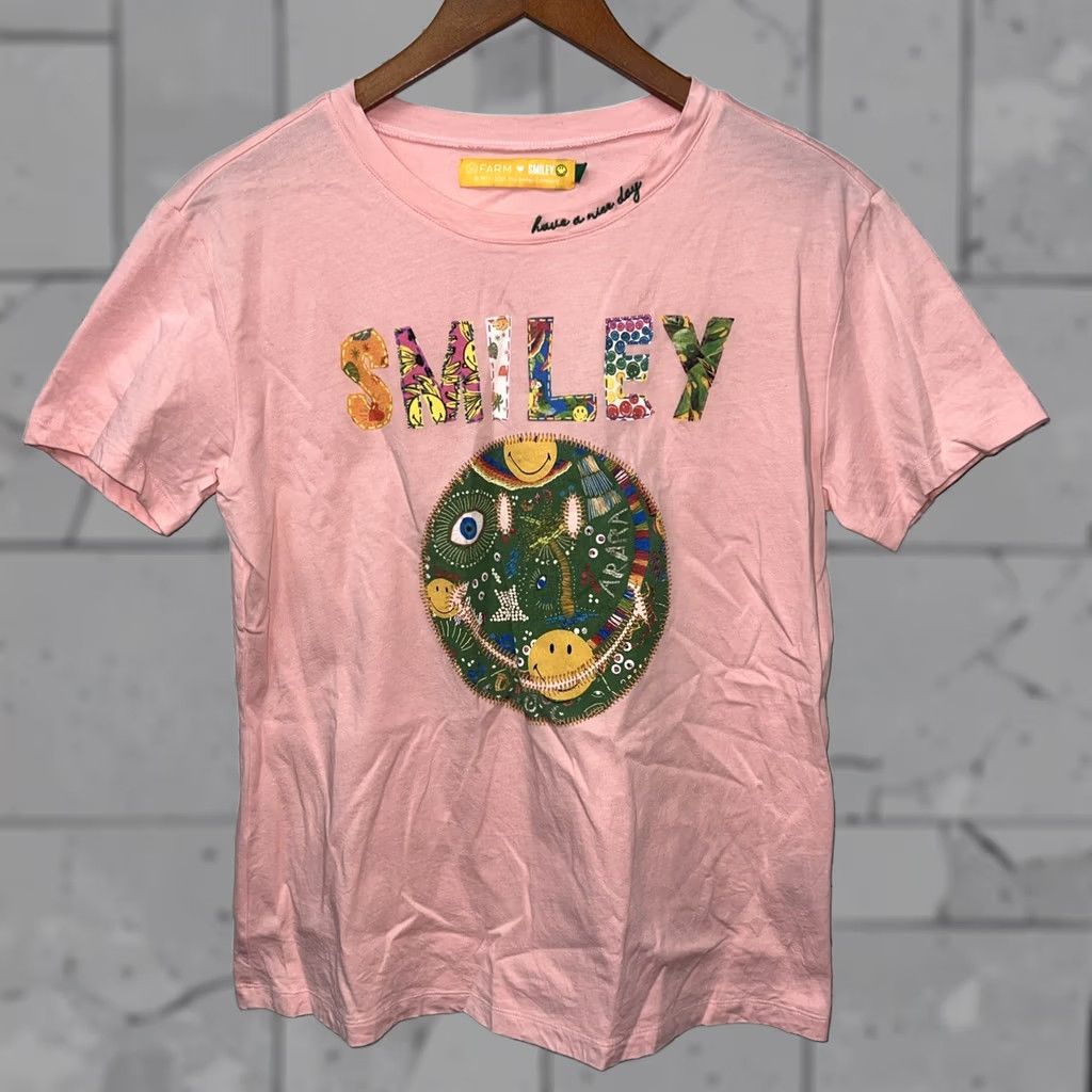 Pinko VINTAGE Far. Smiley Pink T-Shirt Womens Size S Size S / US 4 / IT 40 - 1 Thumbnail