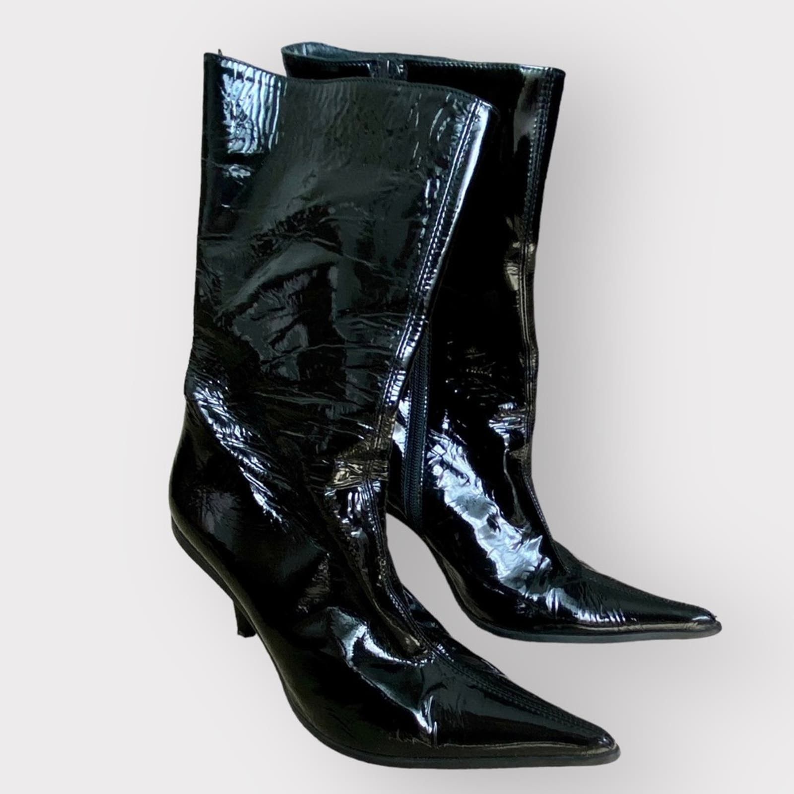 image of Charleston Charles David Lack Boots Black Size 7, Women's