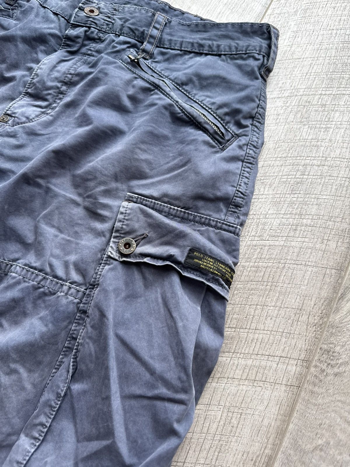 Polo Ralph Lauren Parachute Cargo Pants Polo Jeans Company Navy Military Faded Size US 34 / EU 50 - 4 Thumbnail