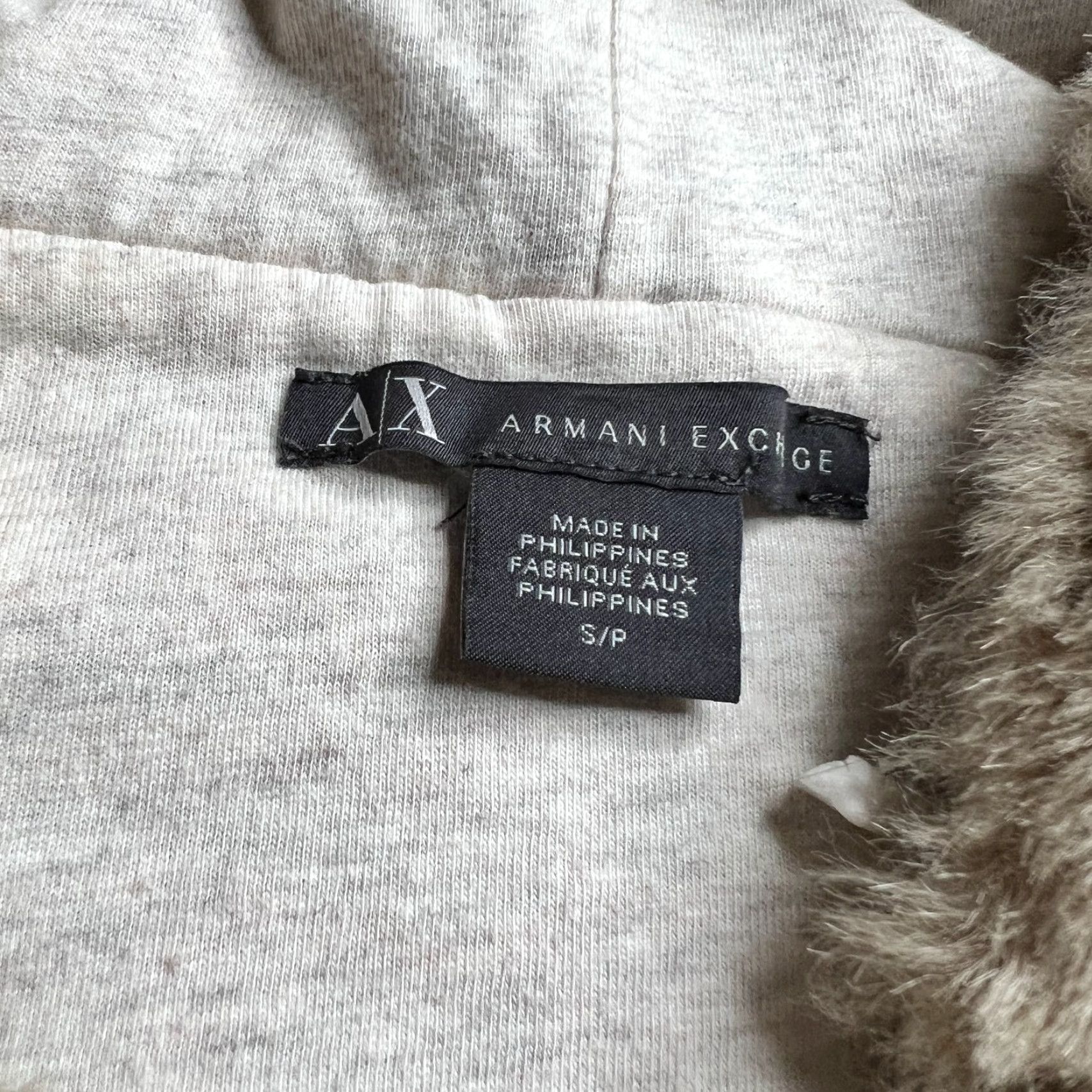 Armani Exchange Armani Exchange A|X Faux Fur Hooded Vest Womens S Beige Zip Front Size S / US 4 / IT 40 - 5 Thumbnail
