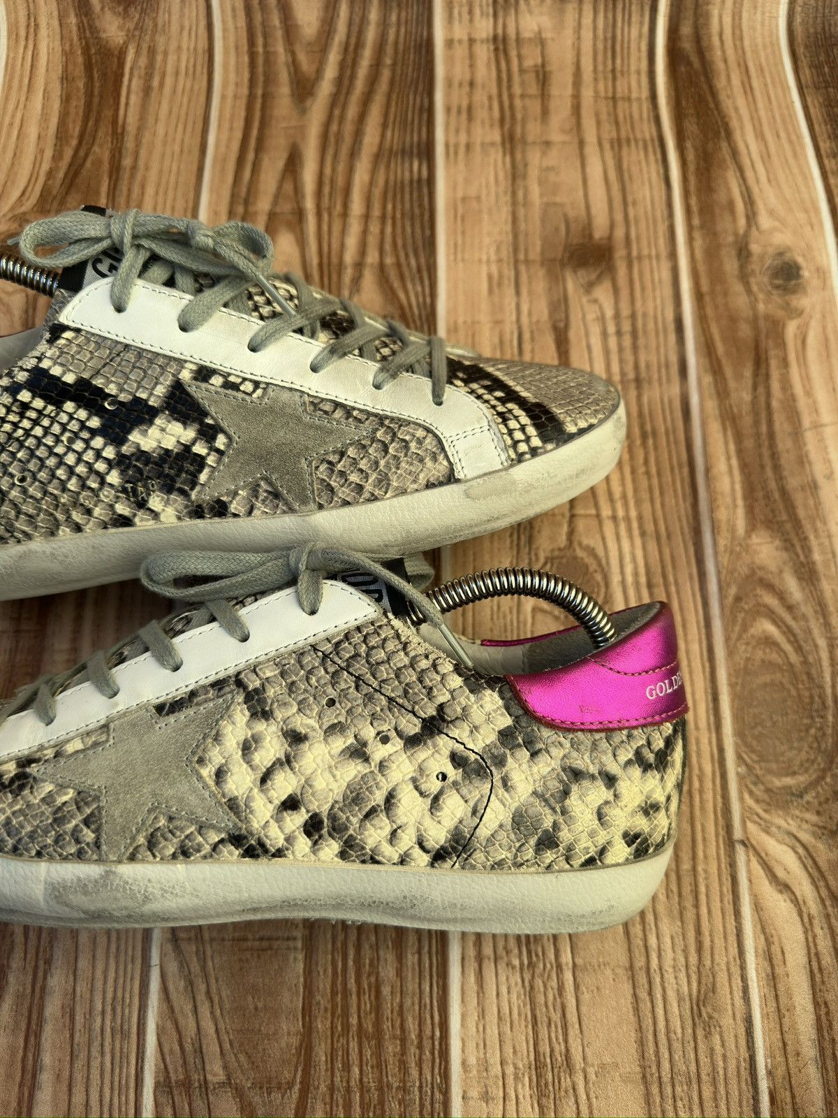 Golden Goose Golden Goose Snake Print Leather Lowtop Sneaks. Size US 7 / EU 40 - 8 Thumbnail