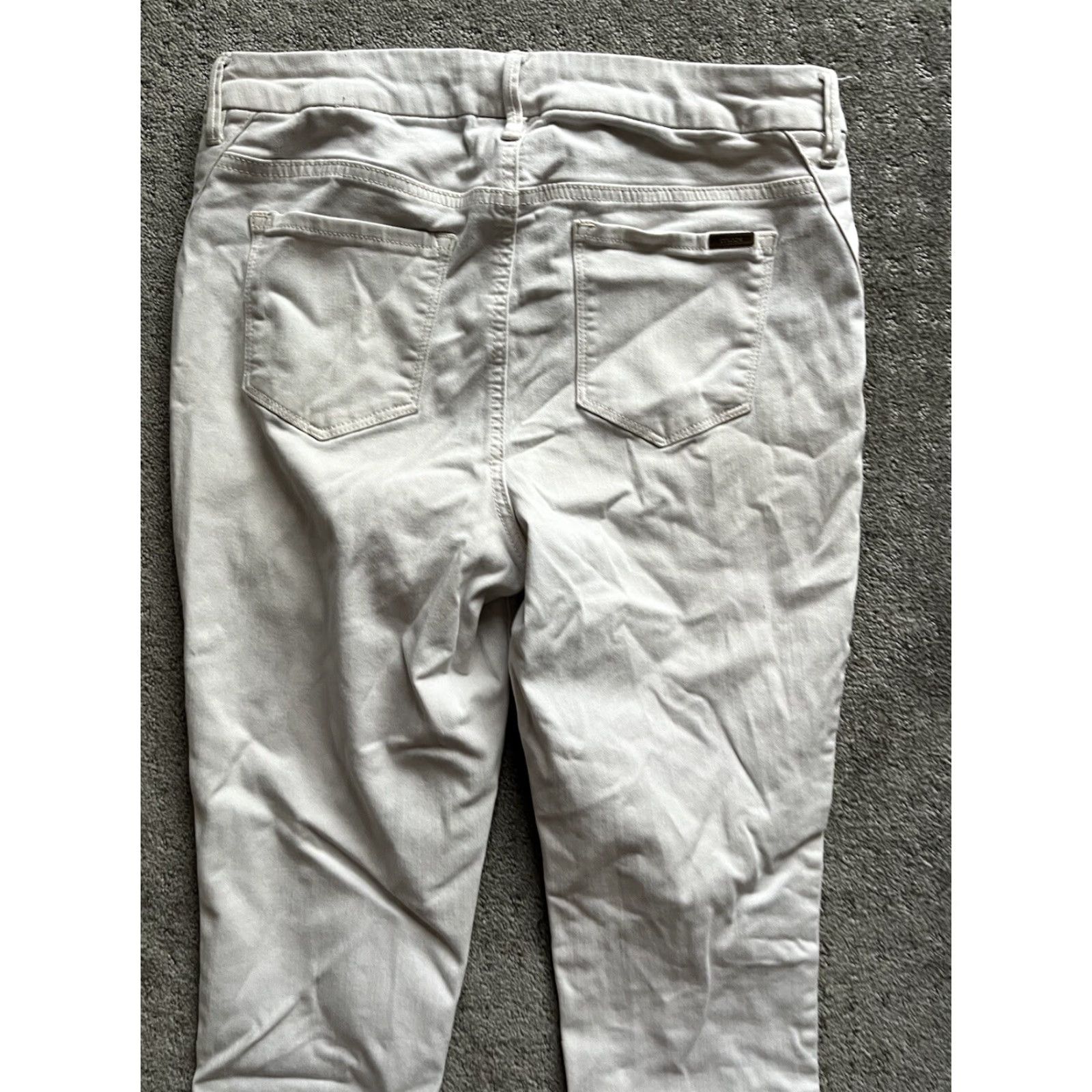 Vintage Chico's Jeans Women White Denim Light Wash Slimming Mid Rise Skinny Casual 90s Womens Size 25" / US 0 / IT 36 - 4 Thumbnail