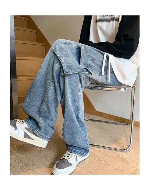 Japanese Brand Mibuki x Asuka Light Blue High Street Vintage Loose Jeans Size US 32 / EU 48 - 7 Thumbnail