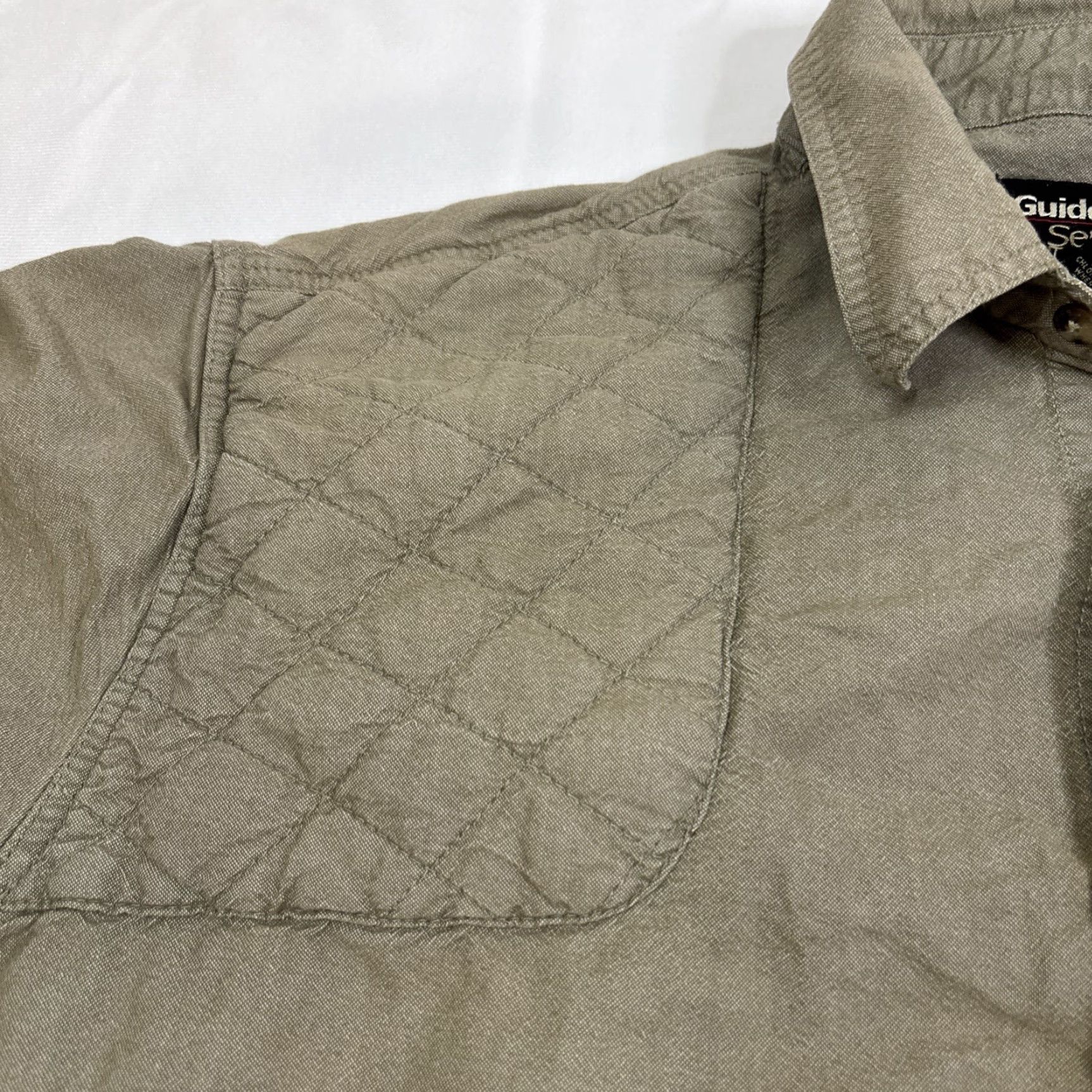 Vintage Guide Series Button-Up Shirt Men’s XL Beige Khaki Hunting Padded Shooting Shirt Mens XL Beige Padded Short Sleeve Size US XL / EU 56 / 4 - 4 Thumbnail