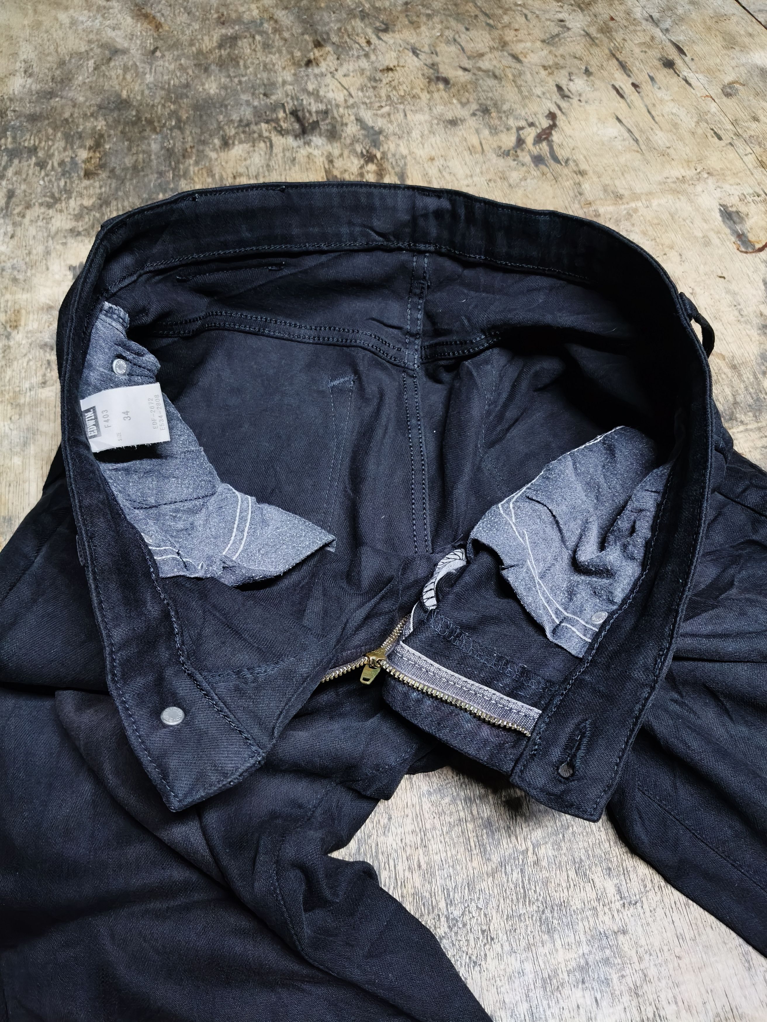 Edwin Edwin Denim Black Pants Size US 34 / EU 50 - 4 Thumbnail