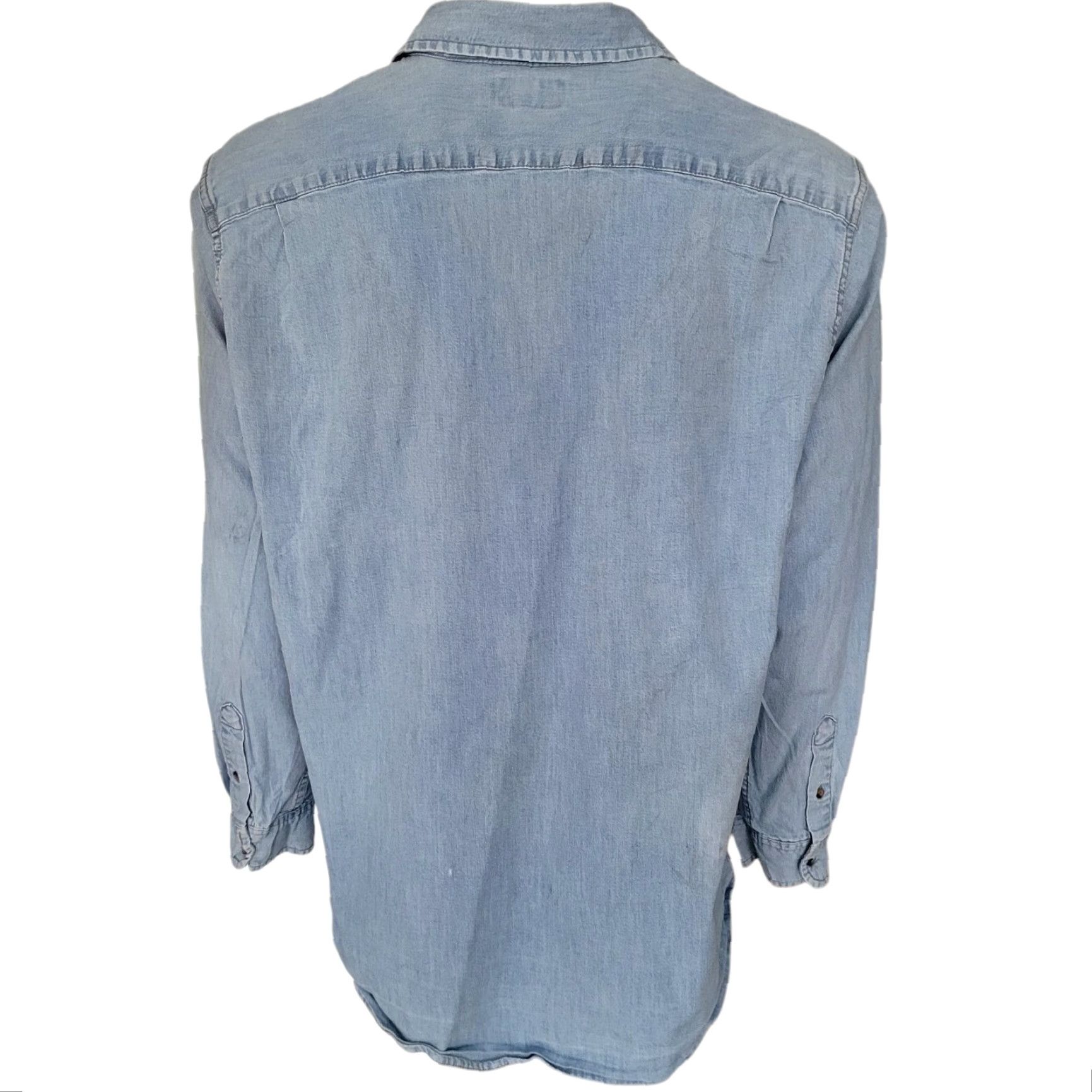 Wrangler Vintage Wrangler Long Sleeve Denim Shirt XL Light Blue Western Pearl Snap USA Mens Size US XL / EU 56 / 4 - 4 Thumbnail