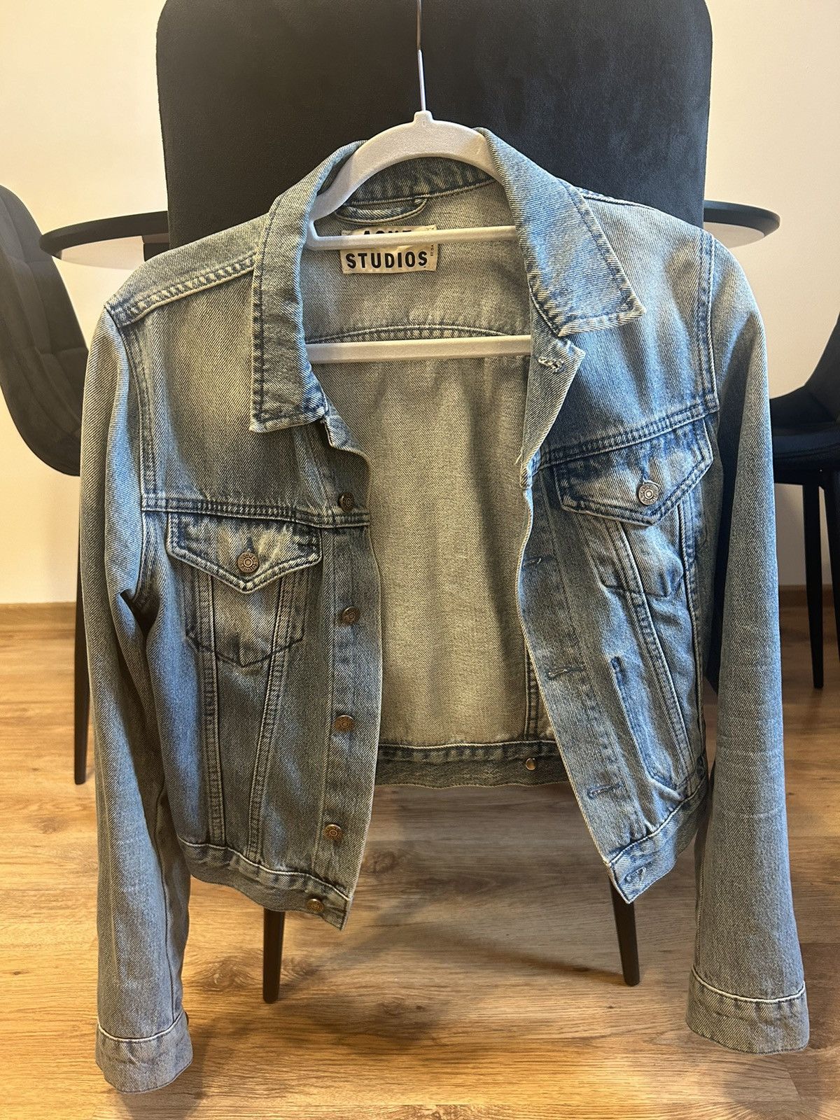 image of Denim Jacket Acne Studios Vintage in Blue, Women's (Size XS)