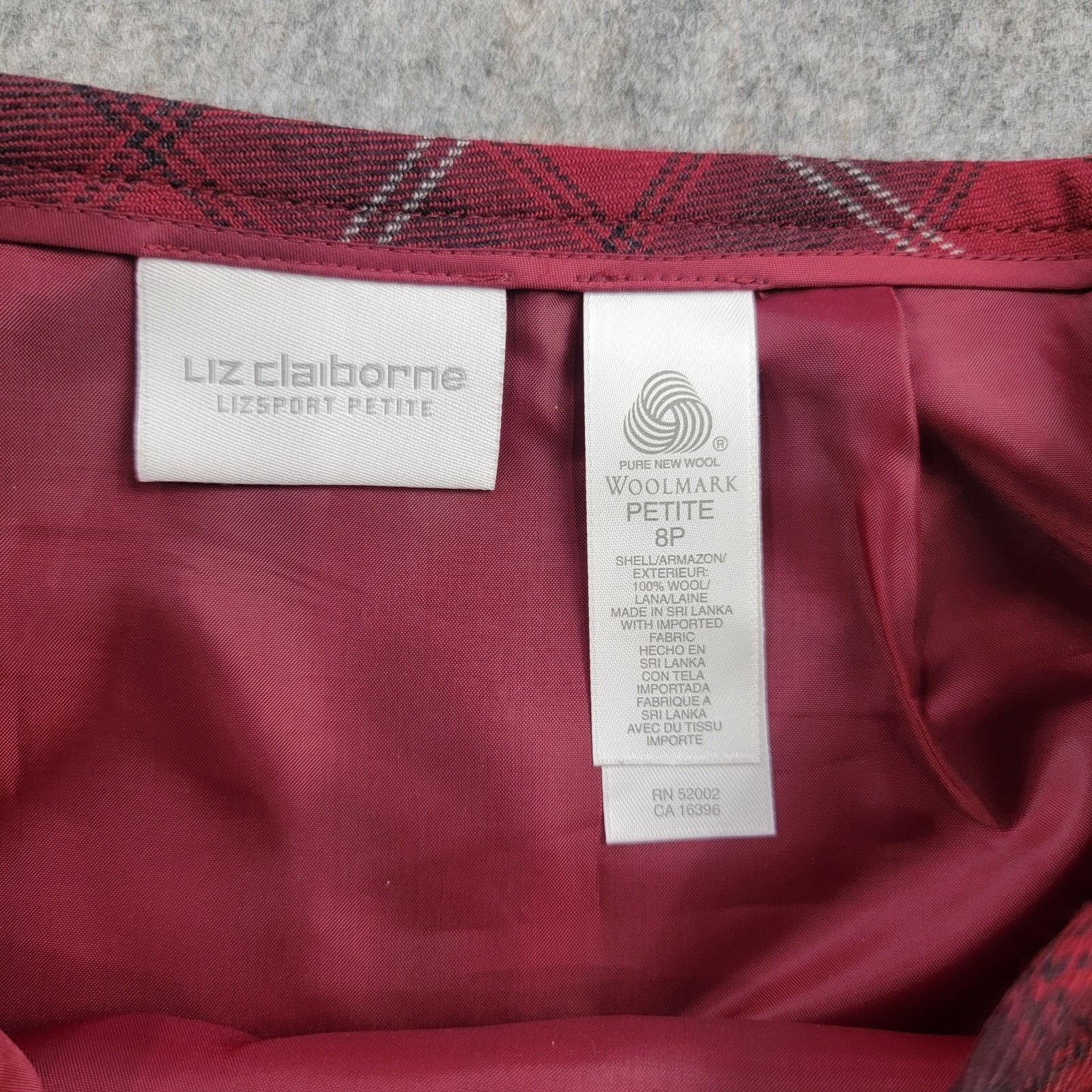 Vintage Liz Claiborne Y2K 100% Wool Plaid Maxi Wrap Skirt Size 8p Size 30" / US 8 / IT 44 - 6 Thumbnail
