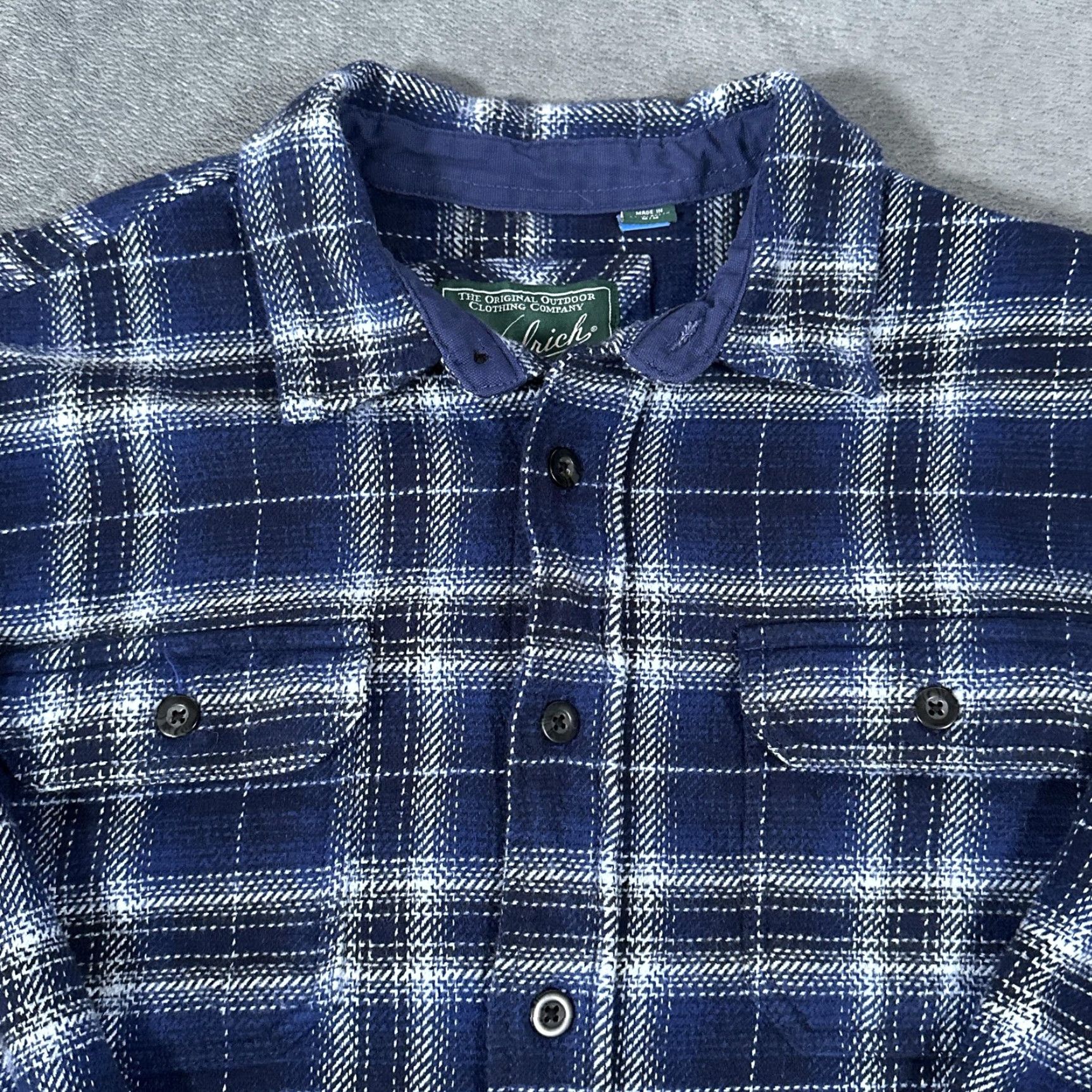 Vintage Woolrich Shirt Mens Medium Blue Plaid Flannel Shacket Button Front Lined Outdoor Size US M / EU 48-50 / 2 - 2 Thumbnail
