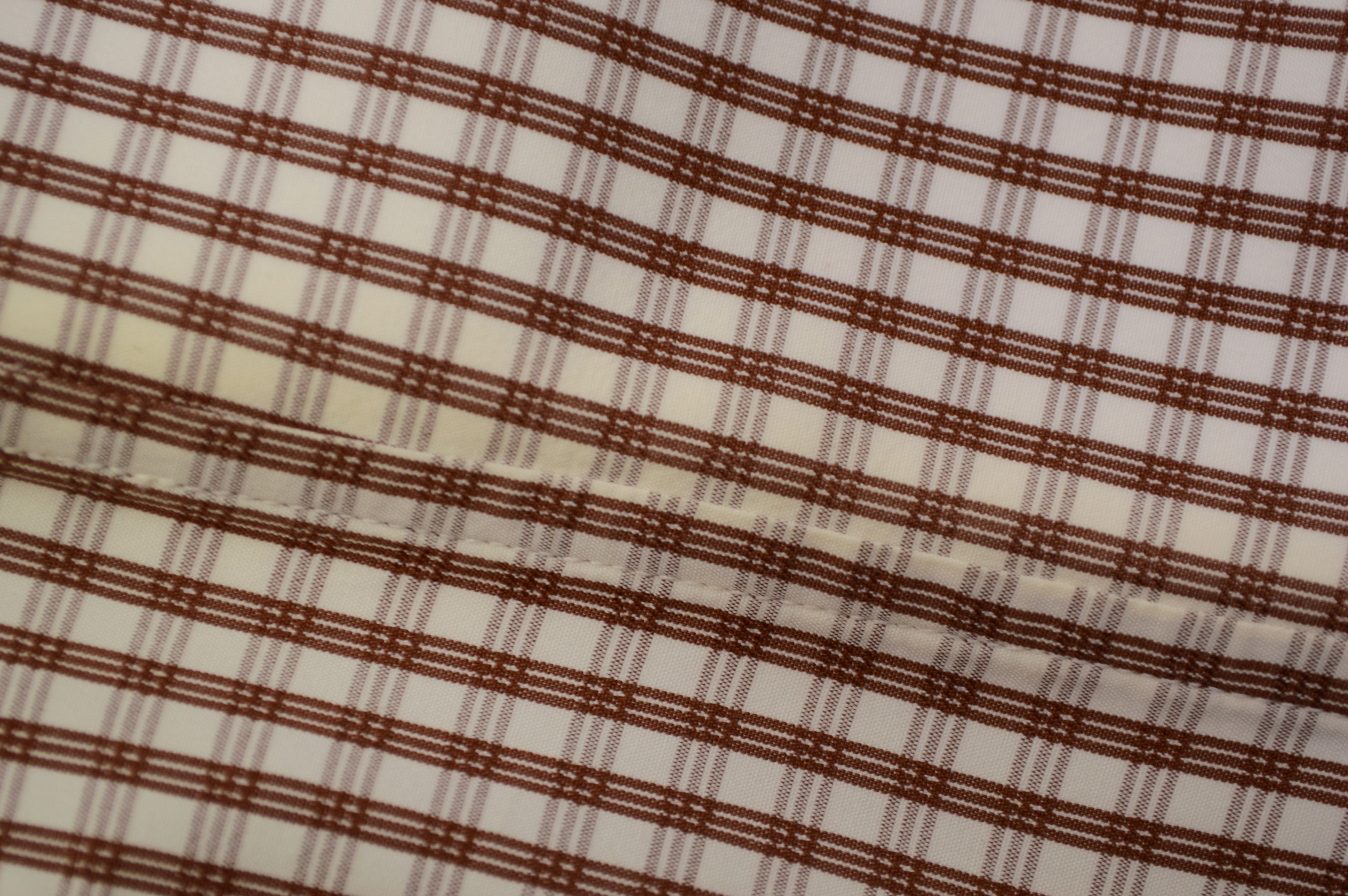 Tom Ford MTO Amazing Men's Tom Ford Shirt 48 Brown/White Check Cotton Size US XXL / EU 58 / 5 - 8 Thumbnail