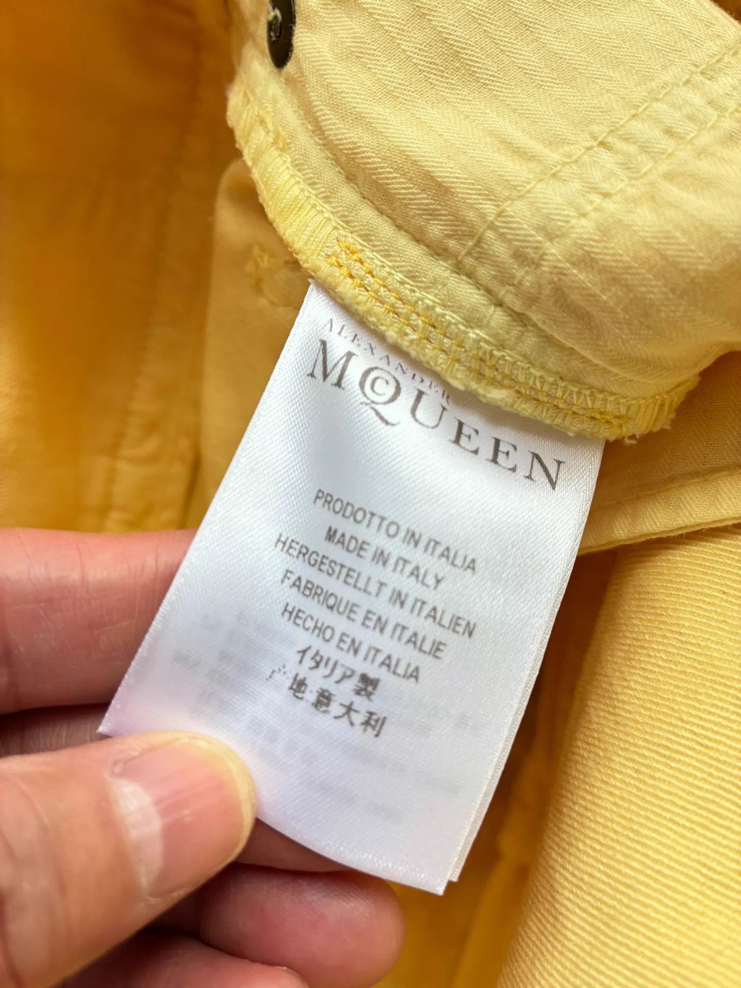 Alexander McQueen Alexander McQueen Yellow High-Waist Trousers 38 Size 26" / US 2 / IT 38 - 5 Thumbnail