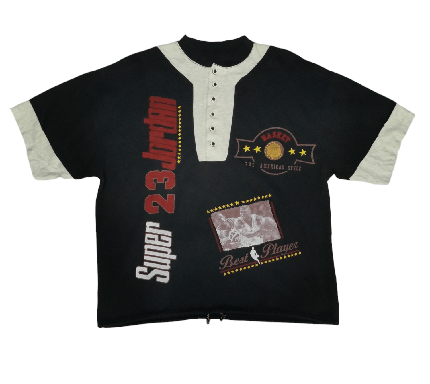 Vintage Vintage Michael Jordan Super 23 Basketball Tee Rodman Size US L / EU 52-54 / 3 - 2 Thumbnail