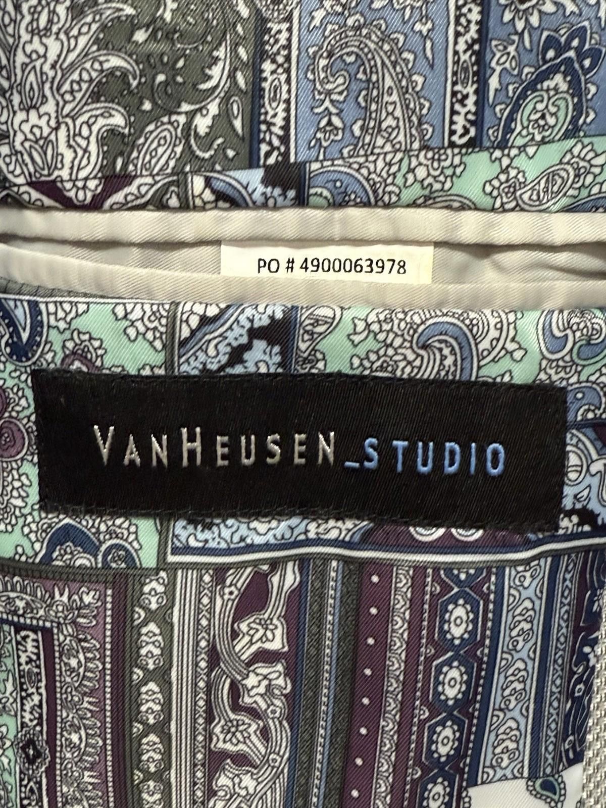 Van Heusen Van Heusen Men's Gray Suit Jacket 38 Regular Size 38R - 7 Thumbnail