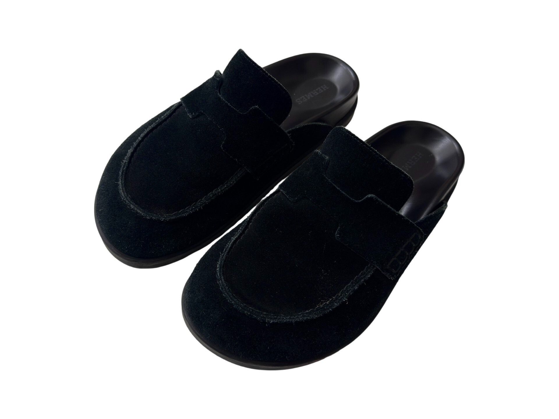 Hermes Hermes Black Birkenstock Slippers Size US 5.5 / IT 35.5 - 1 Thumbnail