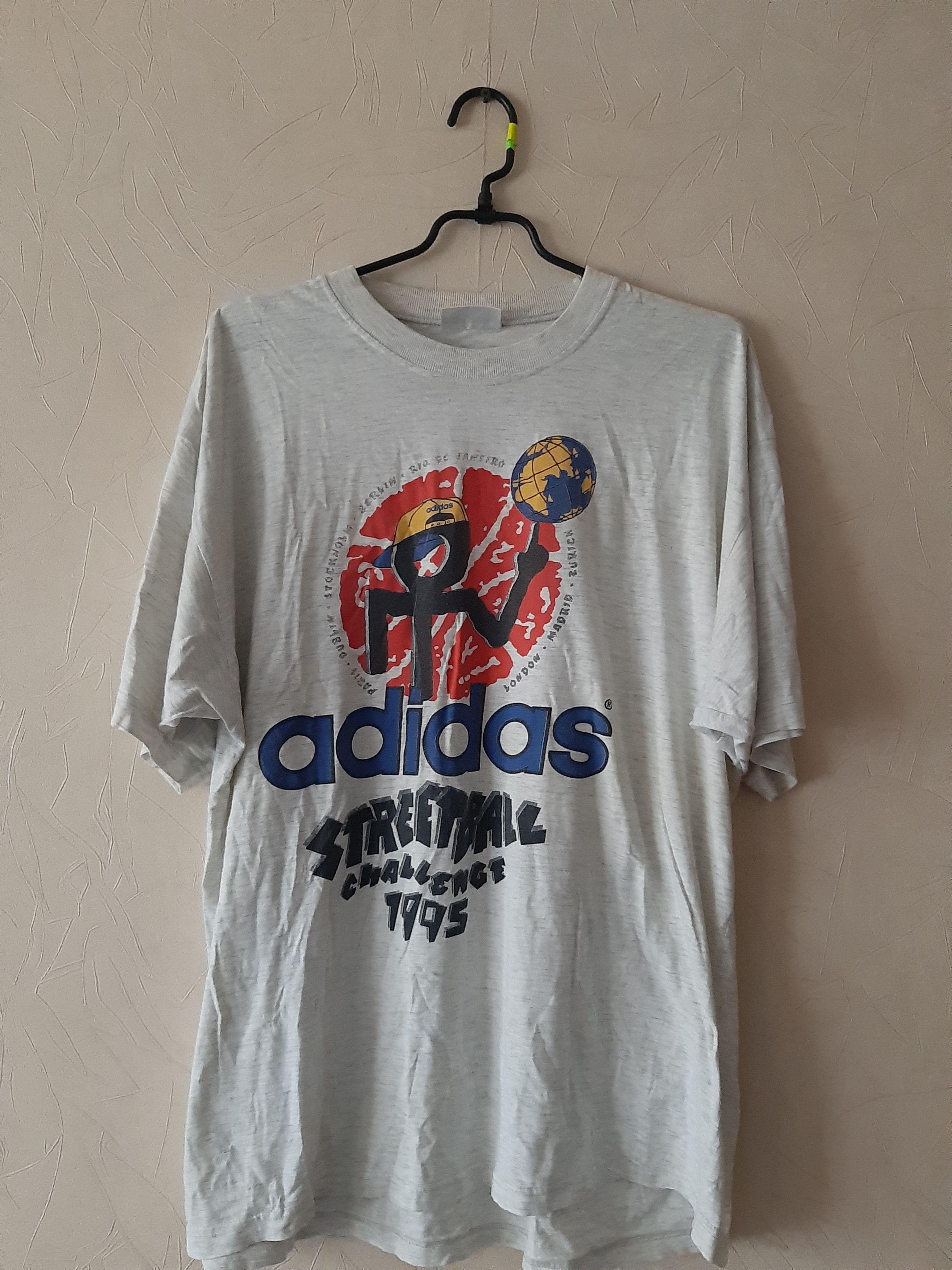 Adidas × Vintage Adidas streetball challenge 1995 vintage retro big logo tee Size US XL / EU 56 / 4 - 1 Thumbnail