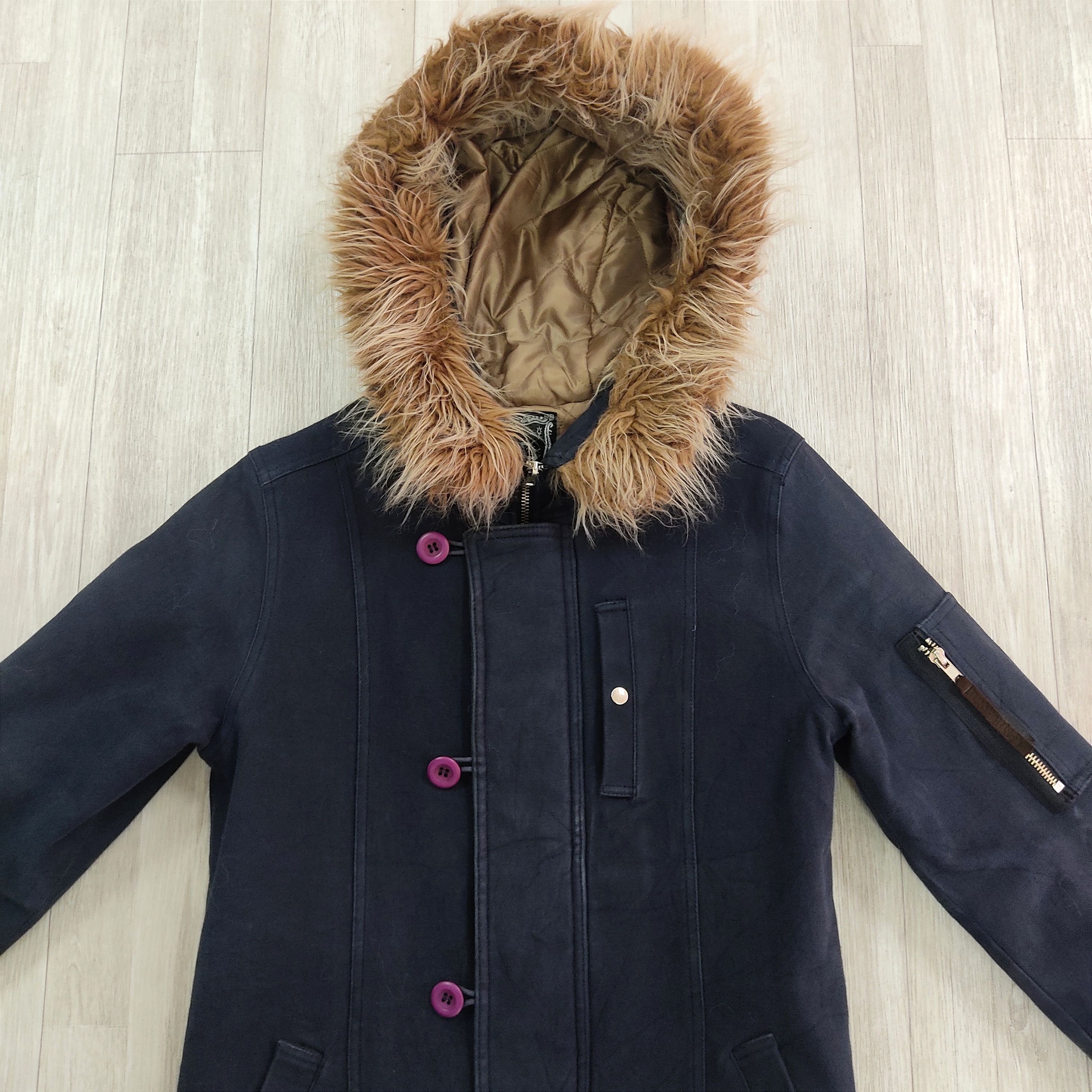 If Six Was Nine ALGONQUINS Racoon Fur Hooded Moleskins Parka Coat Size US XS / EU 42 / 0 - 4 Thumbnail