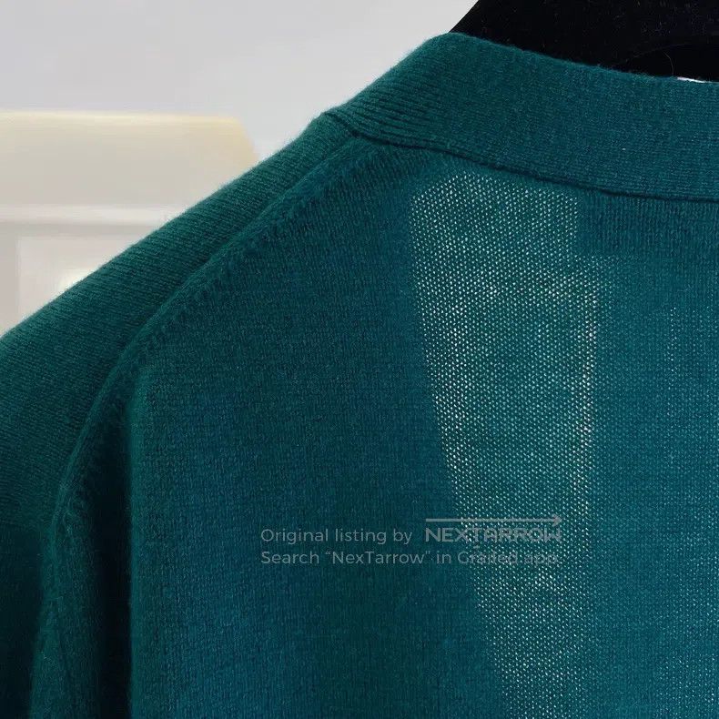 Loro Piana LORO PIANA Emerald Green Cashmere Knit Cardigan Size XS / US 0-2 / IT 36-38 - 5 Thumbnail