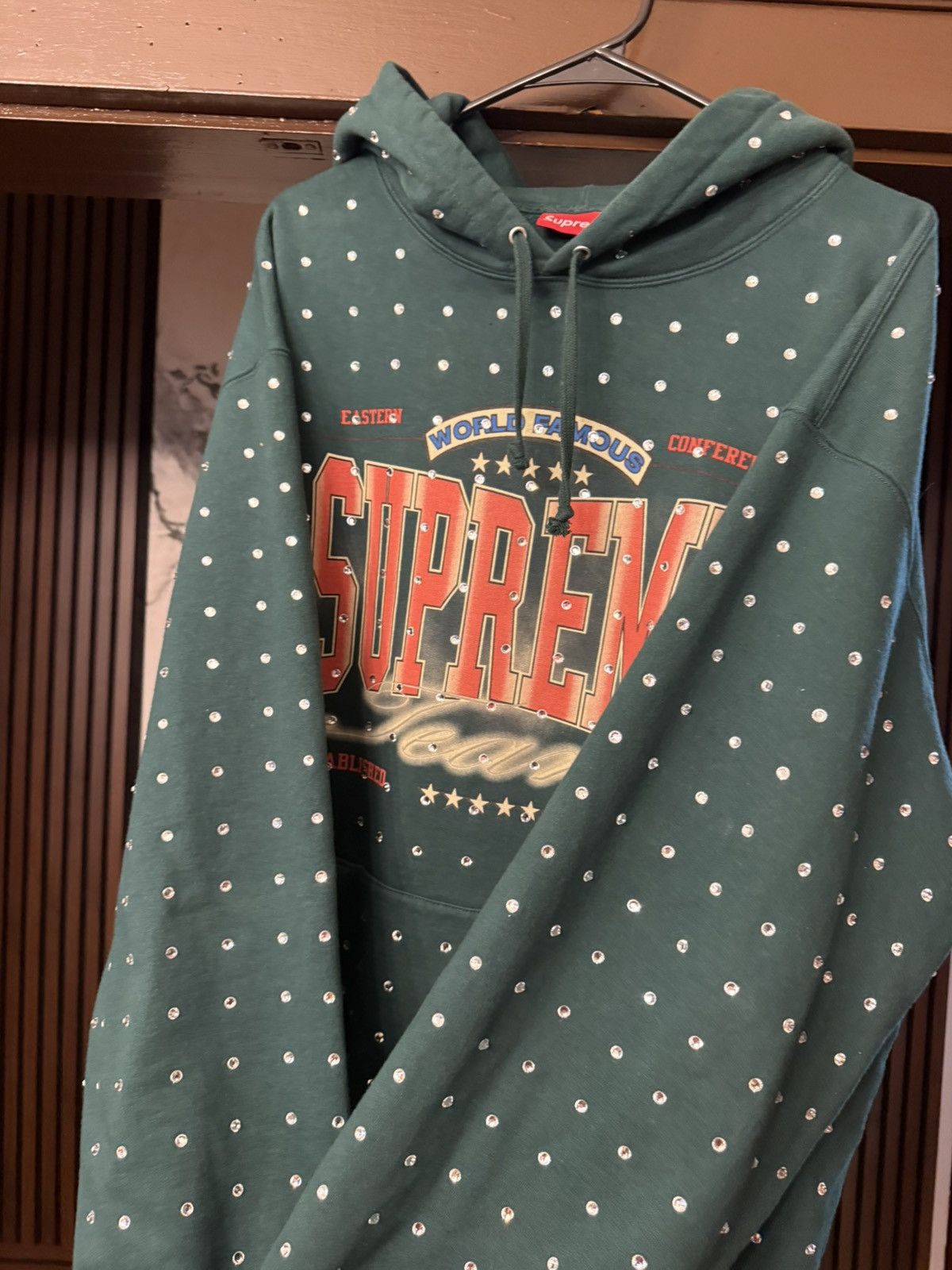 Supreme Supreme Rhinestone Studded Hoodie Hooded Size XL Size US XL / EU 56 / 4 - 5 Thumbnail