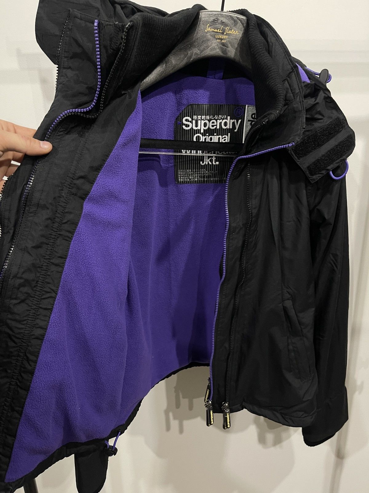 Superdry Superdry Arctic Windcheater Jacket Zip Purple Fleece Lined Size XL / US 12-14 / IT 48-50 - 5 Thumbnail