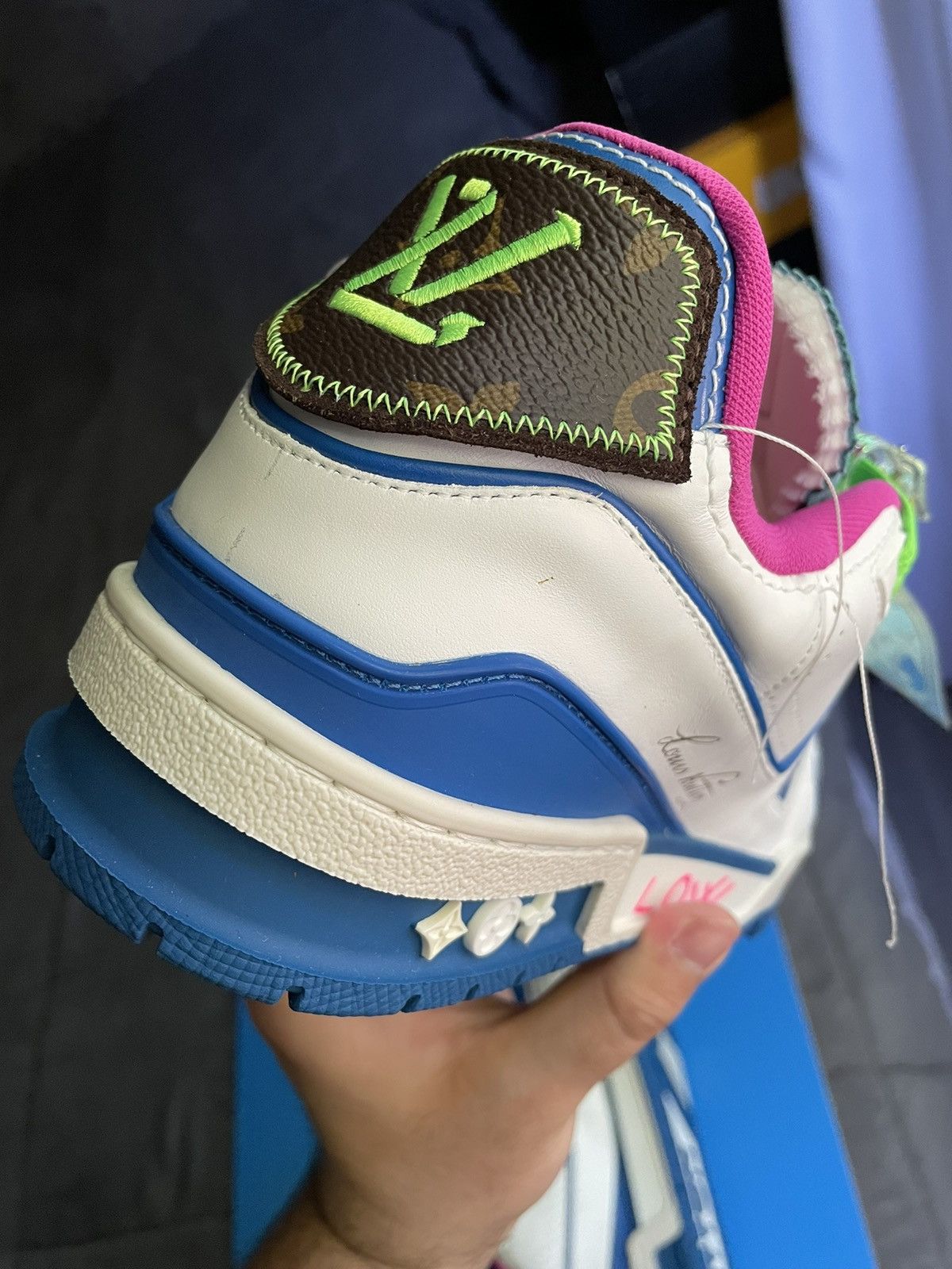 Louis Vuitton Louis Vuitton SoHo Exclusive White Upcycled Trainer Sneaker Size US 8 / EU 41 - 12 Thumbnail