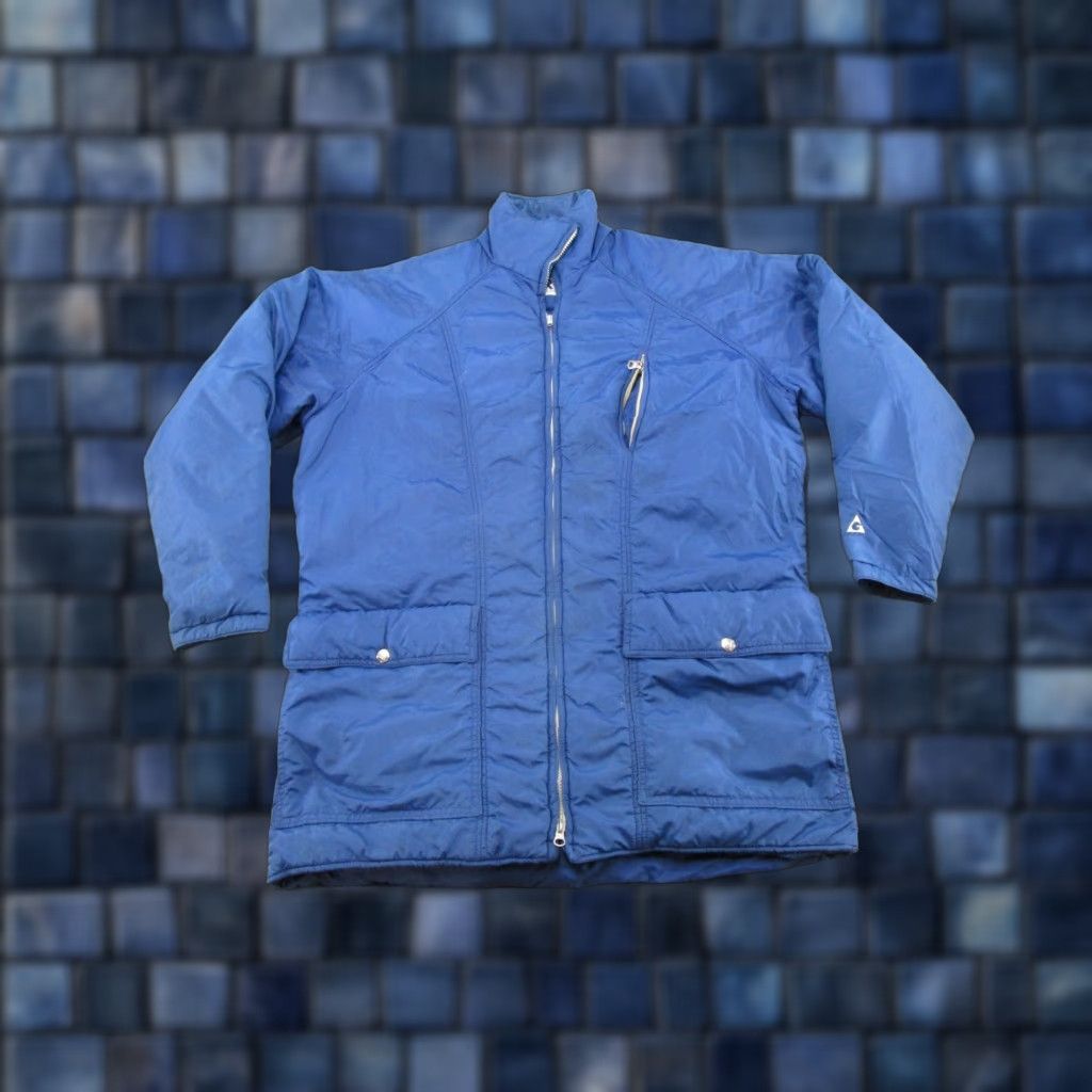Vintage VINTAGE Gerry Jacket Mens Full Zip Puffer Down Filled 80s Skiing Blue Size 50 Chest 50 READ Size US M / EU 48-50 / 2 - 1 Thumbnail