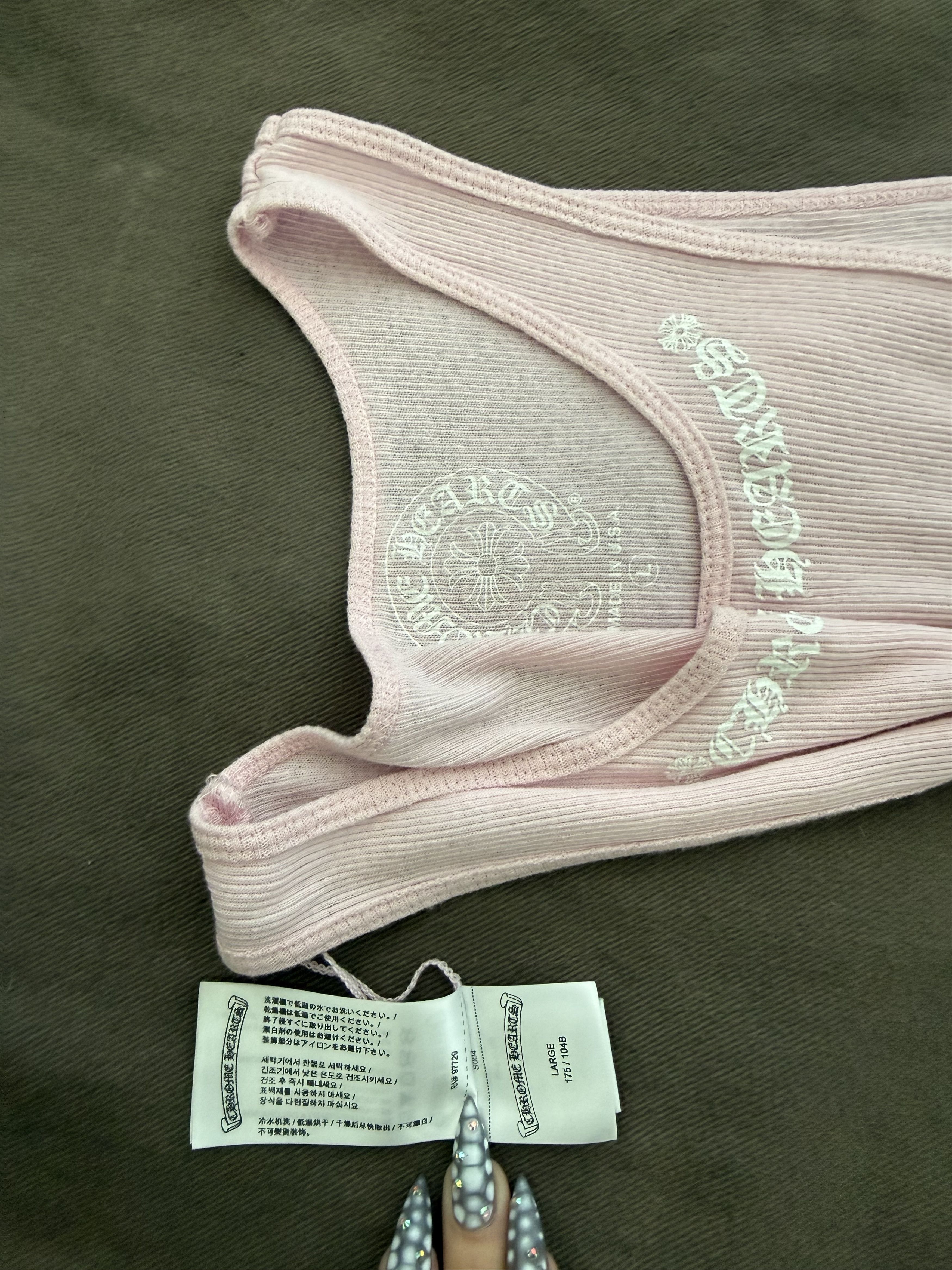 Chrome Hearts CHROME HEARTS PINK “LOVE YOU” TANK TOP Size L / US 10 / IT 46 - 9 Thumbnail