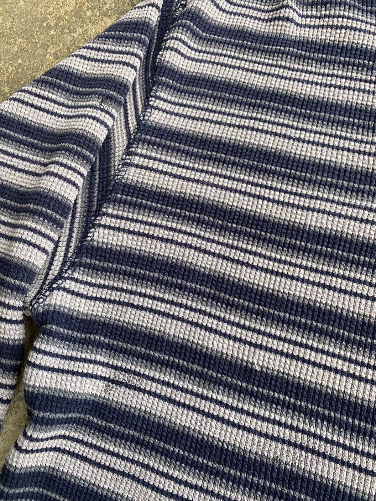 Coogi × Vintage Vintage Y2K Montana Blue Grunge Stripe Thermal Shirt Size US L / EU 52-54 / 3 - 5 Thumbnail