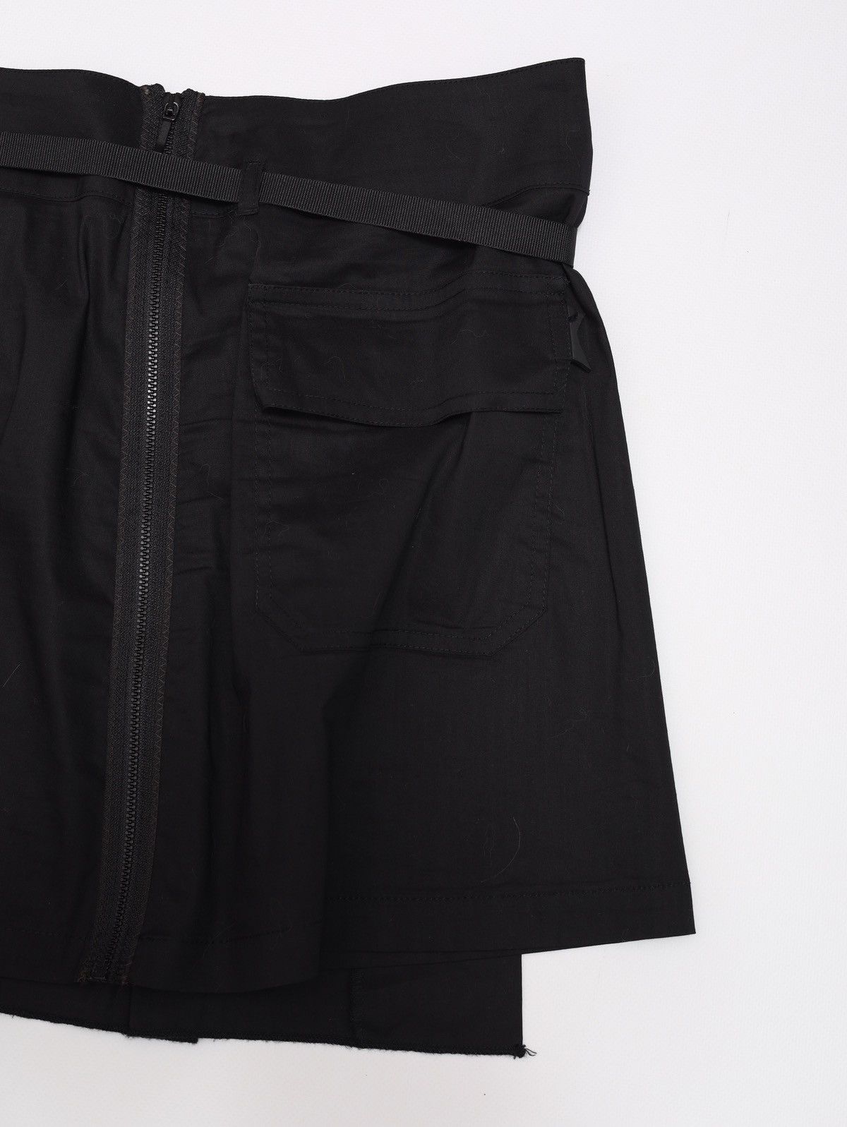 Cop Copine Cop Copine Vintage Black Skirt Walk with belt Cotton blend Size 27" / US 4 / IT 40 - 9 Thumbnail