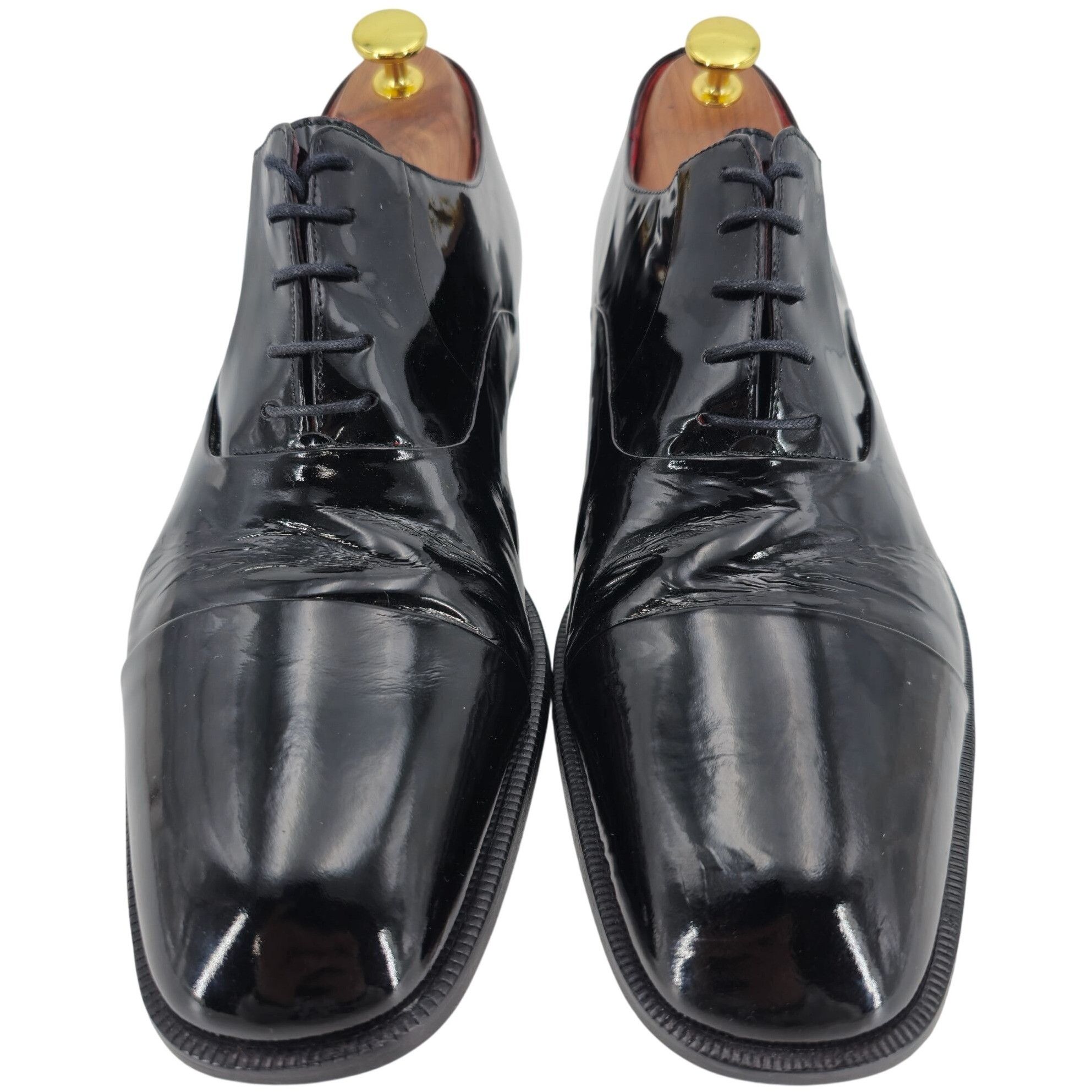 Bally Bally Italy Black Patent Leather Formal Dress Shoes Mens 10D Size US 10 / EU 43 - 2 Thumbnail