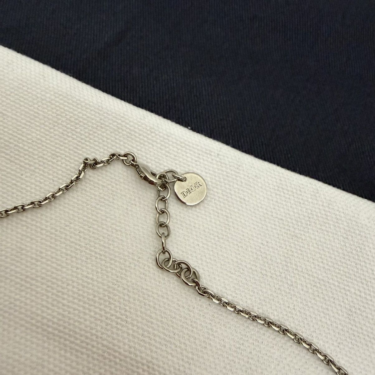 Dior Dior Petit CD Treasure Necklace Silver Pearls Crystals Size ONE SIZE - 6 Thumbnail