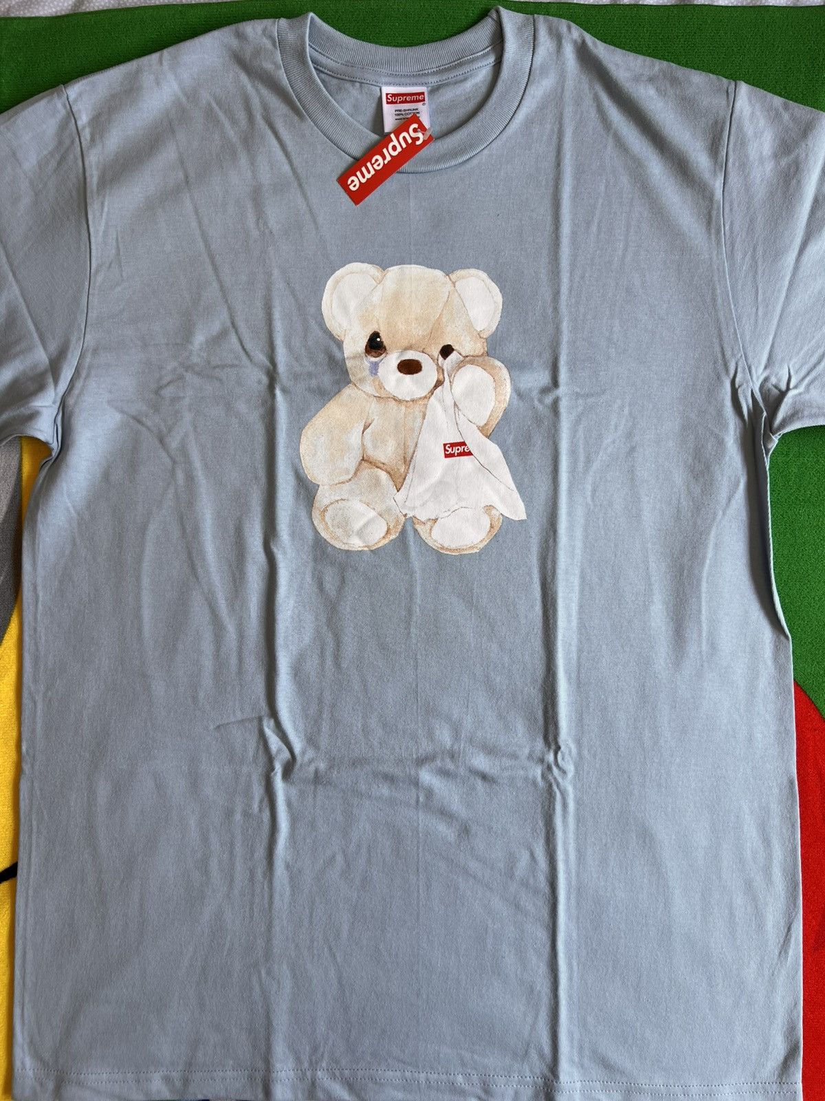Supreme M Supreme Bear Tee 2025 light blue sky teddy cries