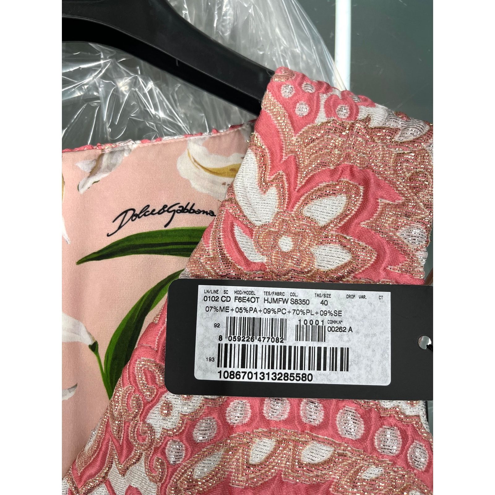 Dolce & Gabbana Dolce & Gabbana Pink Floral Jacquard Pleated Mini Dress 40 Size S / US 4 / IT 40 - 13 Thumbnail