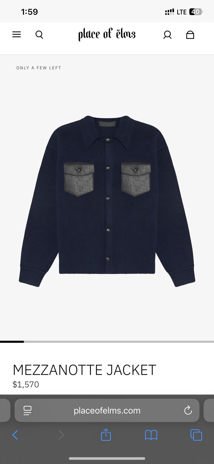 Dover Street Market Place of Elms Mezzanotte Jacket Size Medium Size US M / EU 48-50 / 2 - 2 Thumbnail