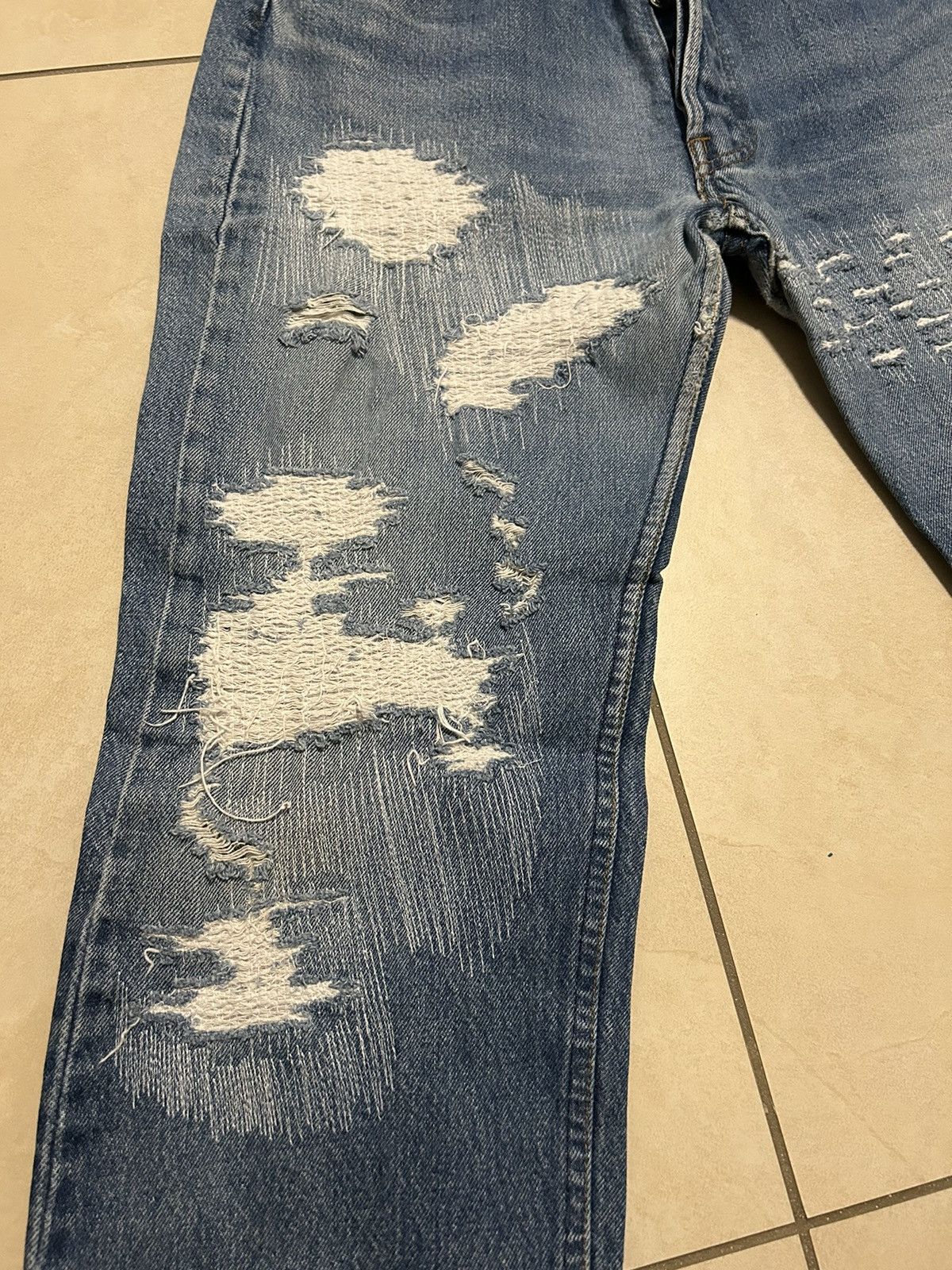 Levi's Vintage Reconstructed Levi's Denim Jeans Size US 32 / EU 48 - 3 Thumbnail
