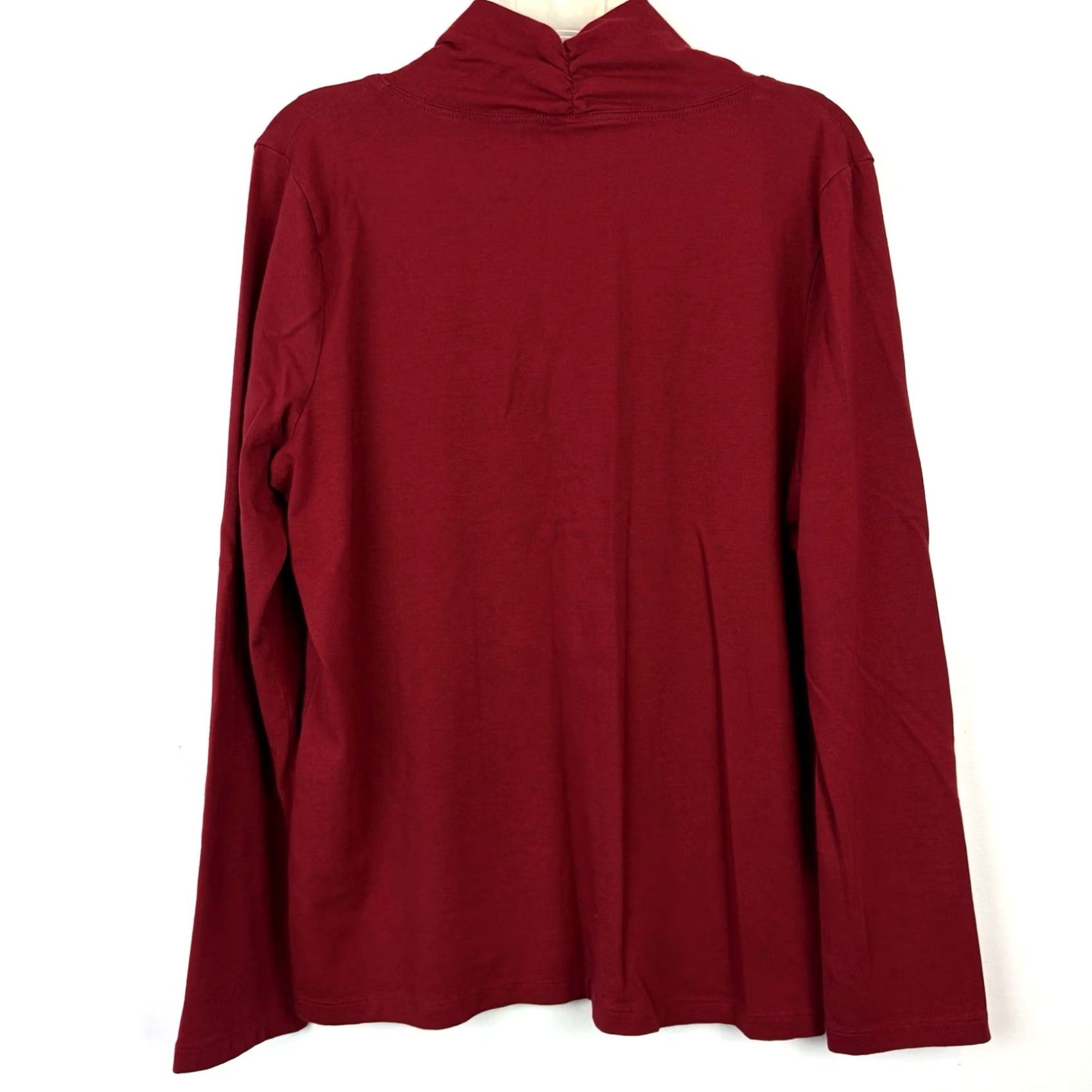 Talbots Talbots Pullover Top Womens Large Red Long Sleeve Cotton Blend Capsule Staple Size L / US 10 / IT 46 - 2 Thumbnail