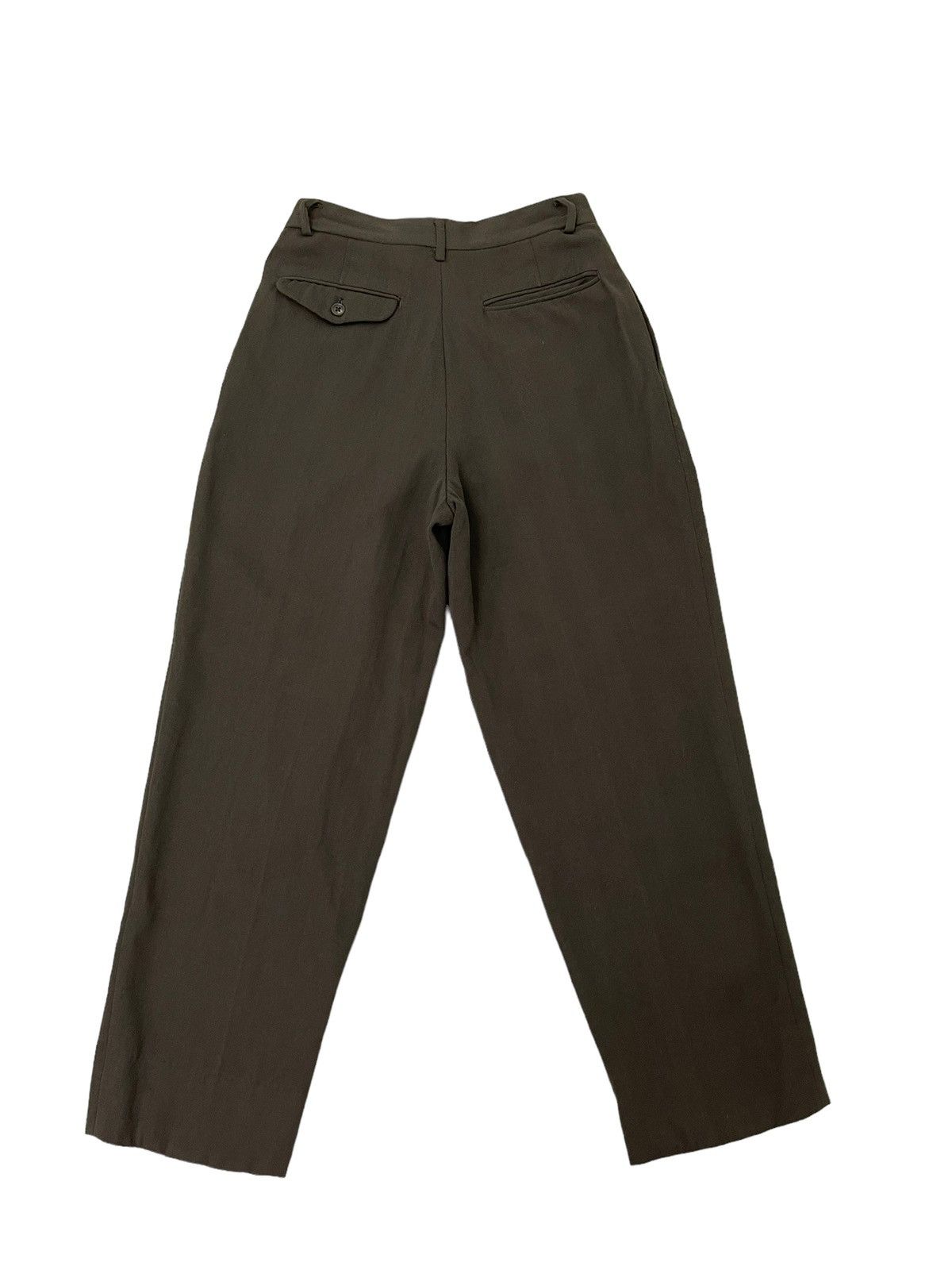 Japanese Brand Wide Baggy Tapered 90s Scoll Wool Trouser 6🟦2 Size US 28 / EU 44 - 1 Thumbnail