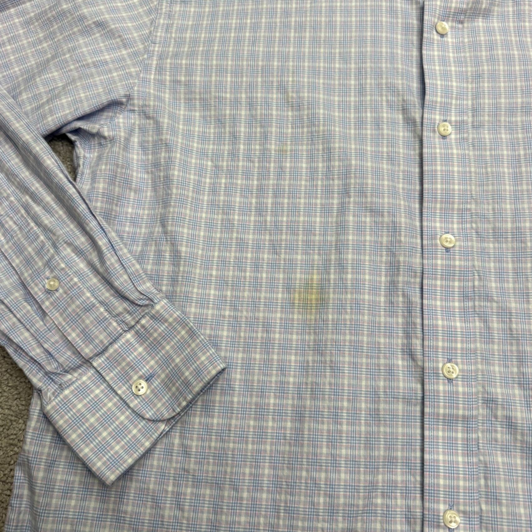 Saks Fifth Avenue Saks Fifth Avenue Classic Fit Button Down Shirt Mens 16.5 34/35 XL Blue Plaid Size US XL / EU 56 / 4 - 7 Thumbnail
