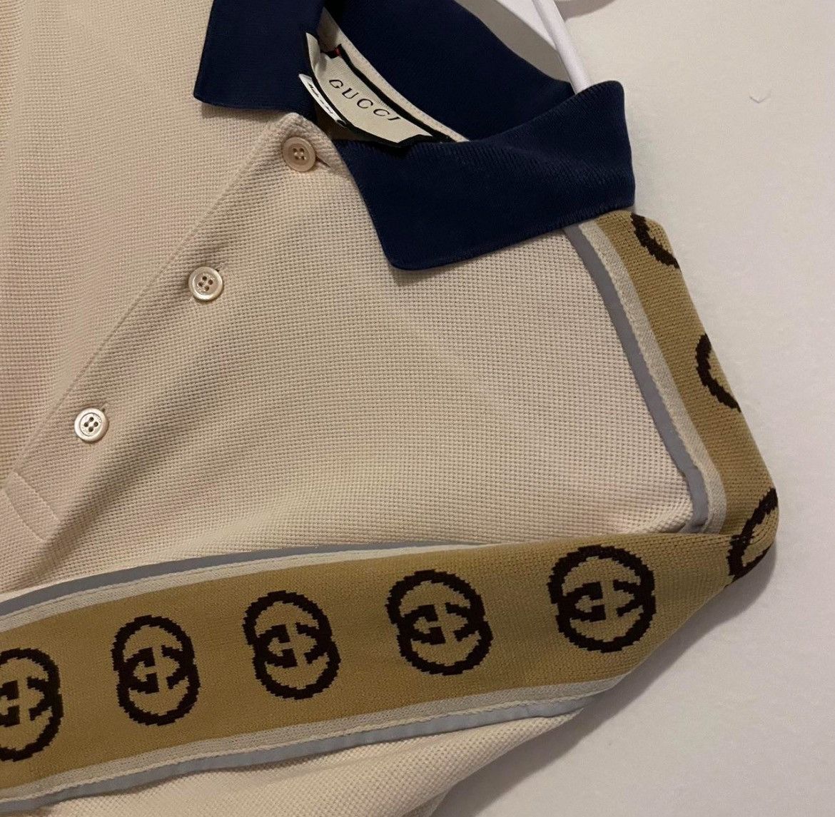 Gucci Gucci Double G Stripe Polo Shirt Size US L / EU 52-54 / 3 - 1 Thumbnail